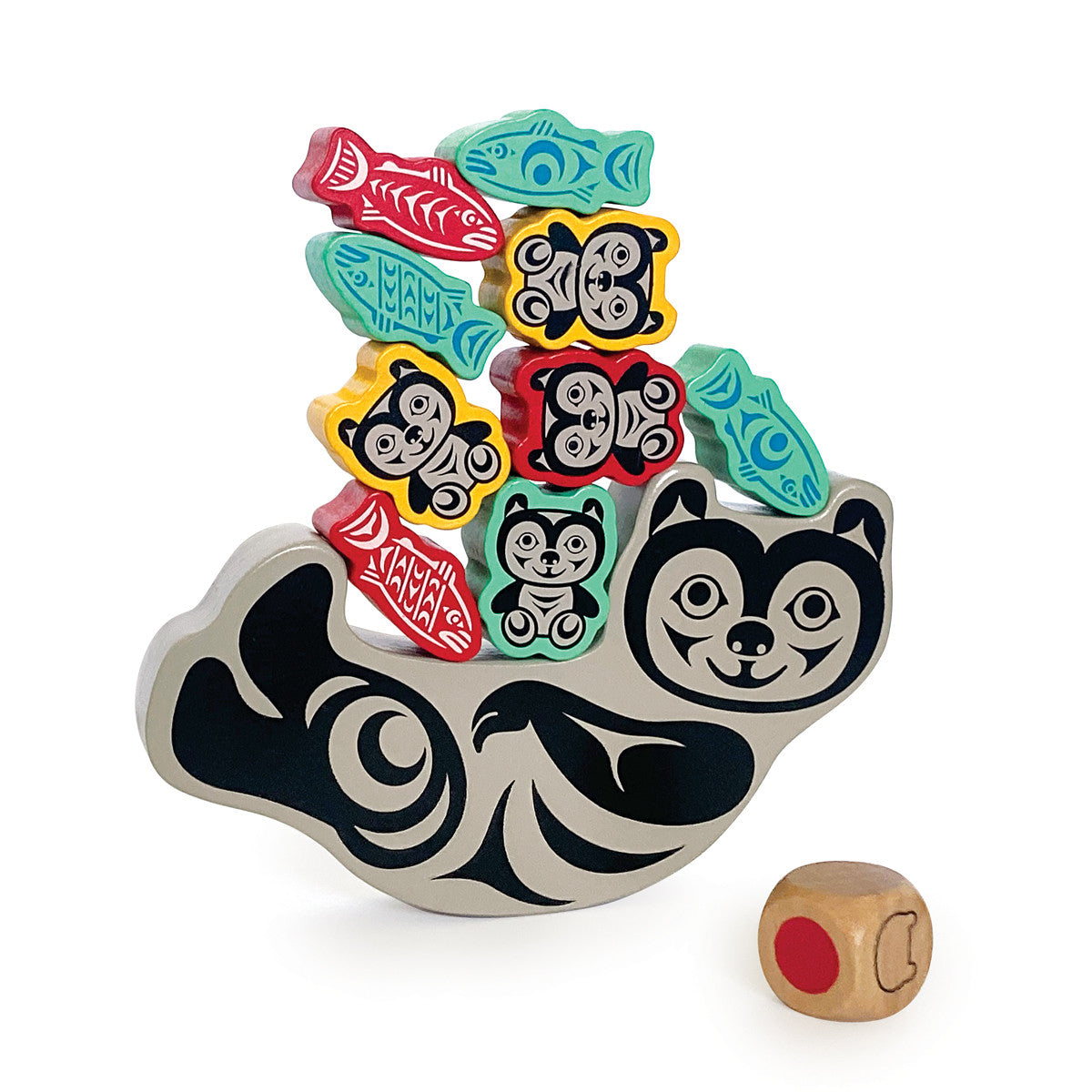 Native Northwest Balancing Game - Bear and Cubs | Fun Wooden Stacking Toy for Kids | Perfect for Family Game Nights & Preschool Learning Activities
