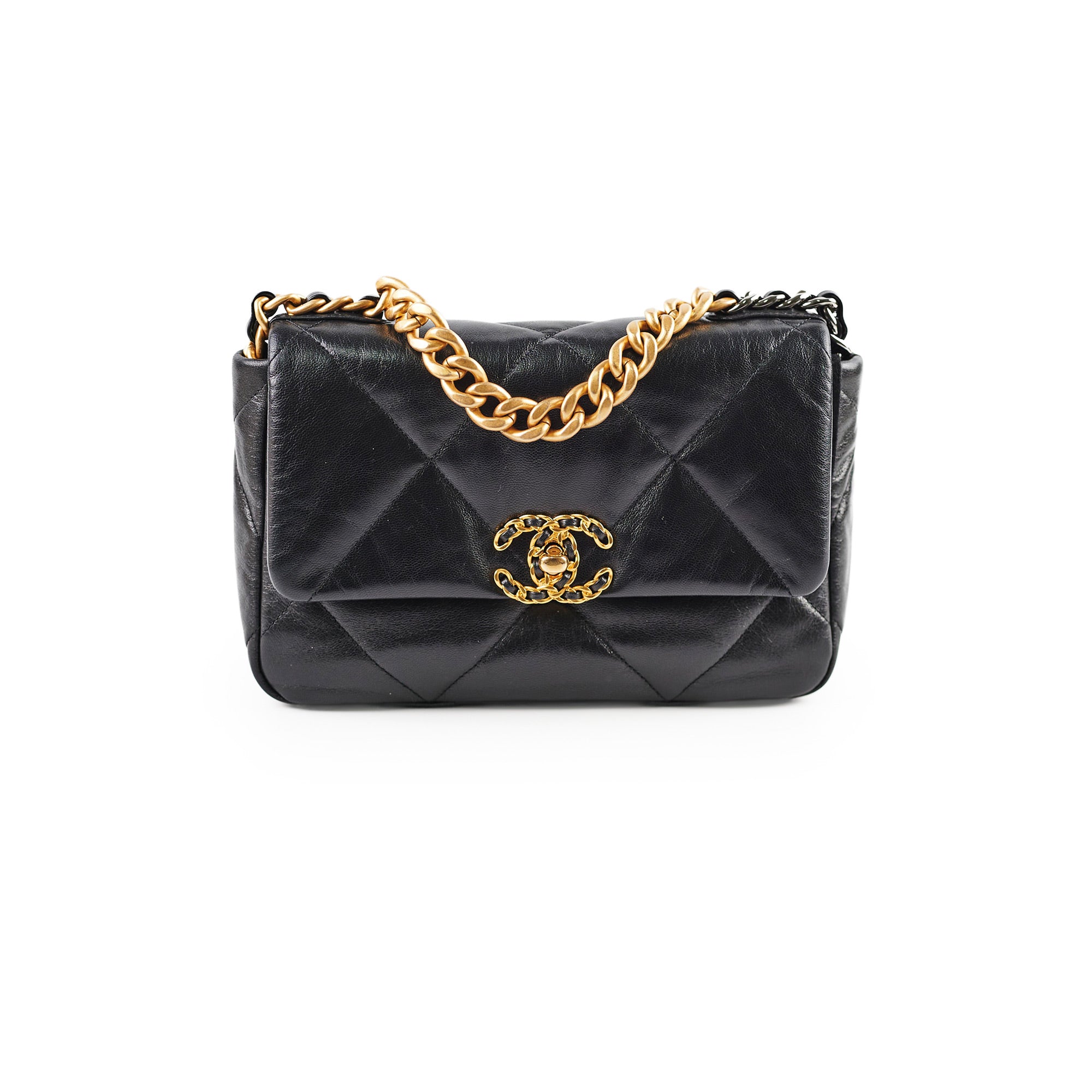 Chanel Small 19 Black Leather Shoulder Bag 29 Series - Luxury Designer Handbag for Women, Perfect for Work, Evening & Special Occasions