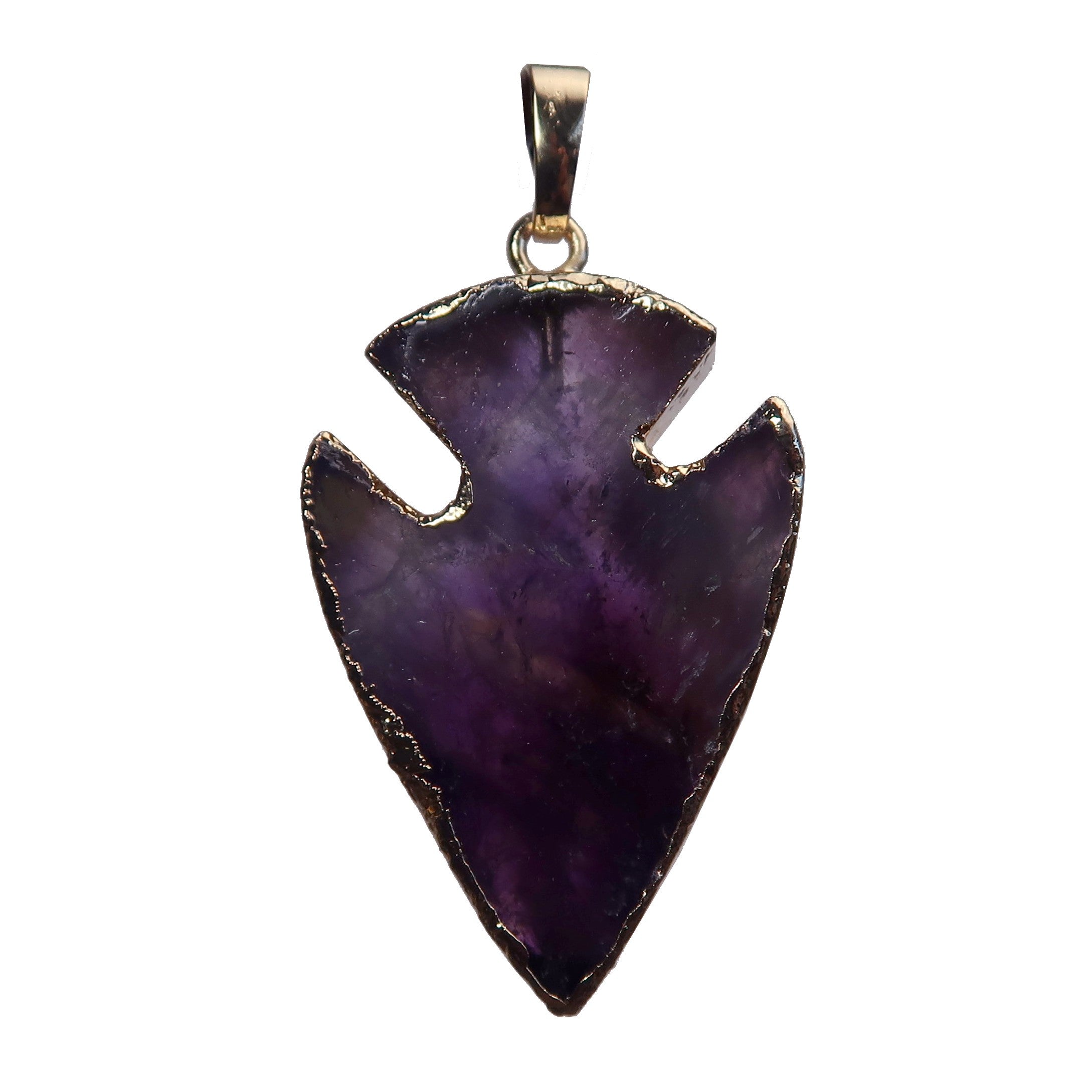 Natural Amethyst Pendant Necklace - Spiritual Arrowhead Gemstone Jewelry for Meditation & Energy Healing | Perfect for Yoga, Reiki & Gift Giving