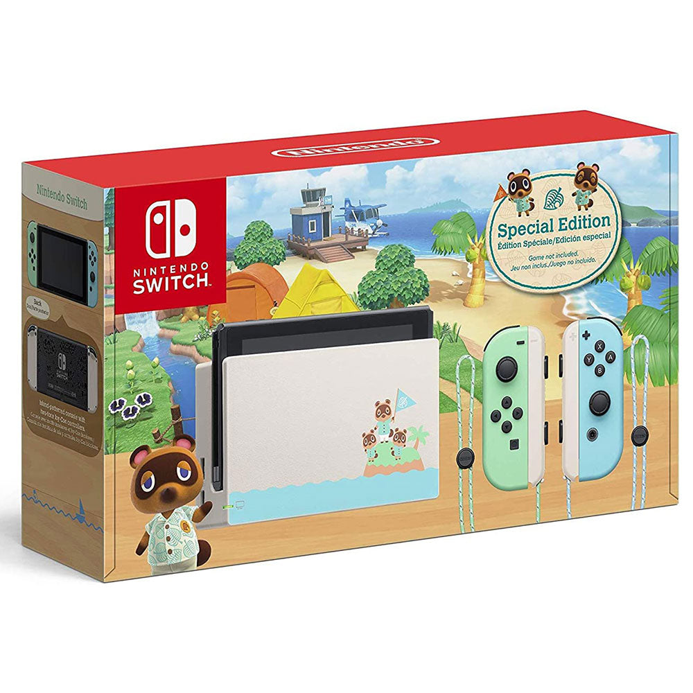 Nintendo Switch Console - Animal Crossing New Horizons Limited Edition Bundle with Joy-Cons | Perfect for Family Gaming, Travel Entertainment & Island Adventures