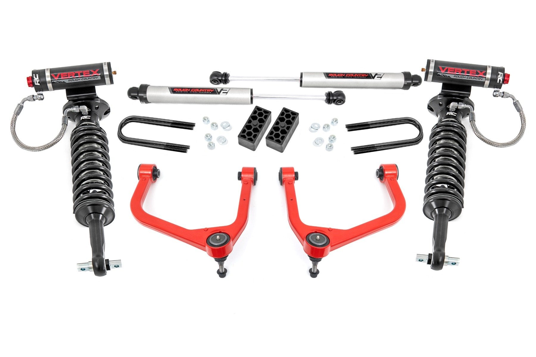 3.5 Inch Lift Kit for Chevy Silverado 1500 (2025) | Vertex/V2 Rear Mono Leaf Suspension System | Part# 28257RED_A | Off-Road & Truck Performance Upgrade | Perfect for Trail Riding & Heavy-Duty Towing