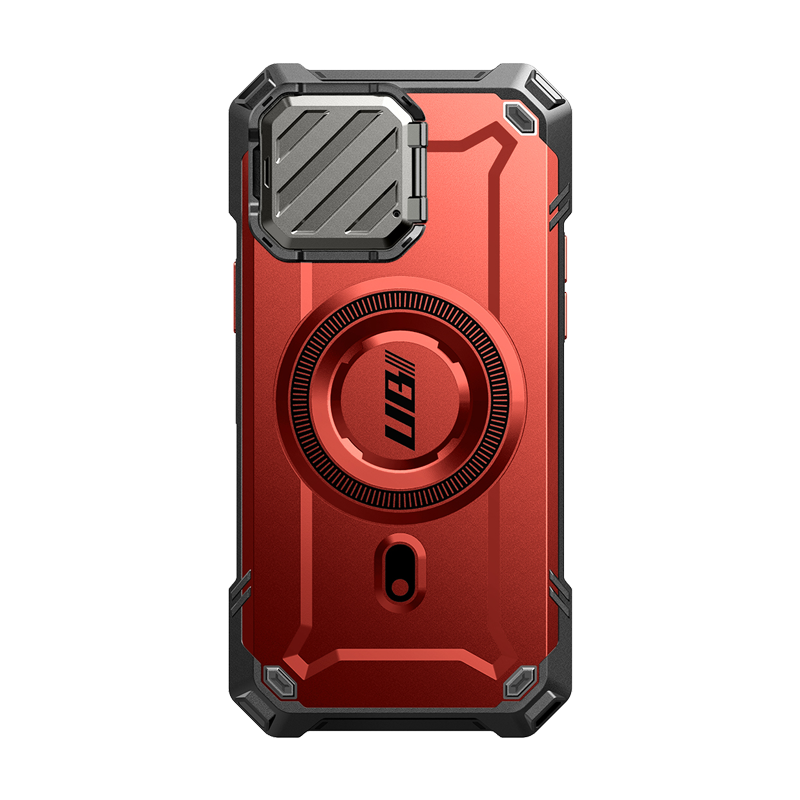 iPhone 15 Pro Max 6.7 Inch Unicorn Beetle MAG XT MagSafe Case - Shockproof Protective Cover with Military-Grade Drop Protection, Wireless Charging Compatible, Metallic Red - Perfect for Outdoor Adventures & Daily Use