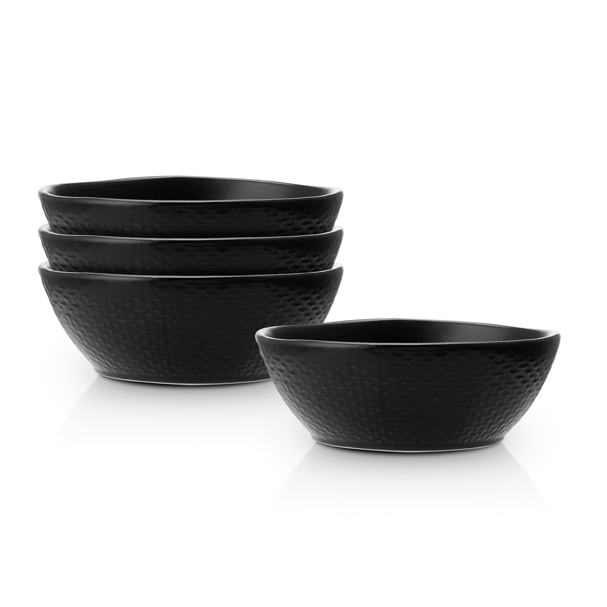 Premium Black Stoneware Bowl by Abigael – Durable Ceramic Serving Bowl for Soup, Salad & Pasta | Microwave & Dishwasher Safe | Elegant Dining & Kitchen Decor