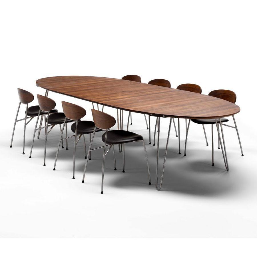 GM6600 6700 Extendable Oval Dining Table - Expandable Kitchen Table for 6-8 People, Perfect for Family Gatherings & Dinner Parties