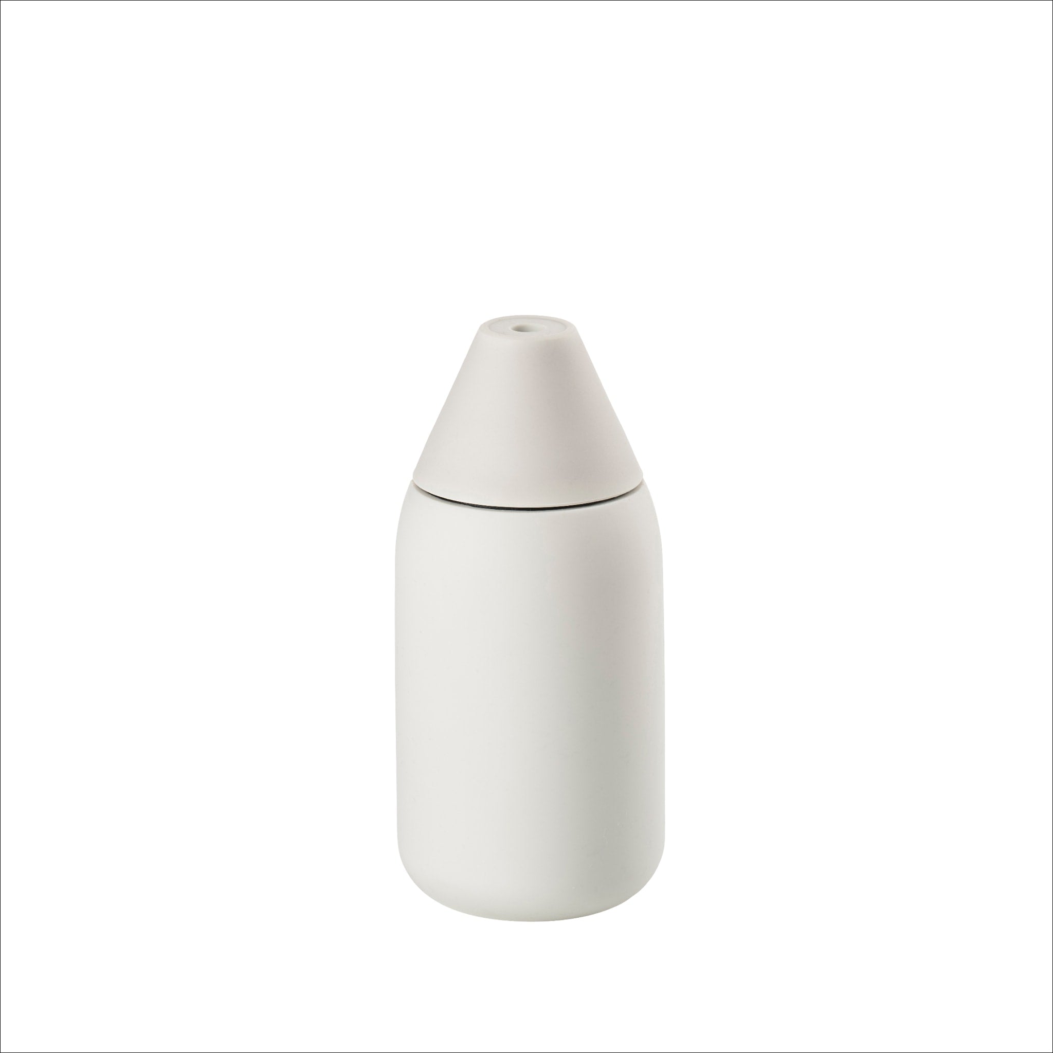 ZONE DENMARK 300ml Single Soap Dispenser with Lid - 15cm Tall Bathroom Organizer in Warm Grey | Perfect for Kitchen, Bathroom & Office Countertop Storage