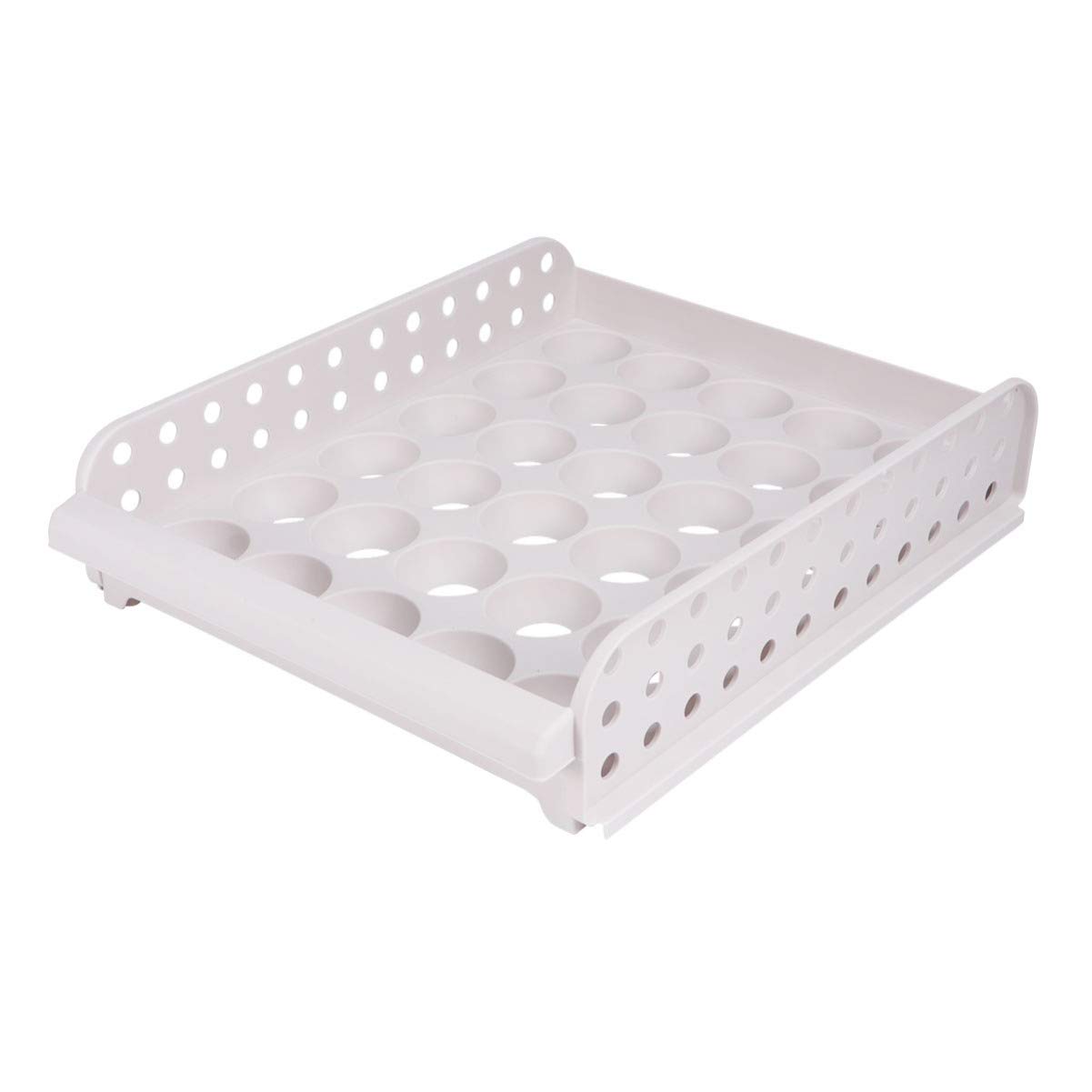 Stackable Plastic Egg Tray with Lid - 30 Egg Container for Refrigerator Storage | Fridge Organizer Bin for Eggs, Perfect for Kitchen, Home & Restaurant Use