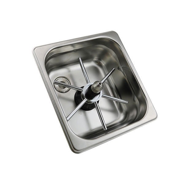 Rhino Square Pitcher Rinser 150mm - Stainless Steel Bar Glassware Cleaning Tool for Professional Bartenders | Perfect for Washing Beer Mugs, Wine Glasses & Cocktail Pitchers in Bars & Restaurants