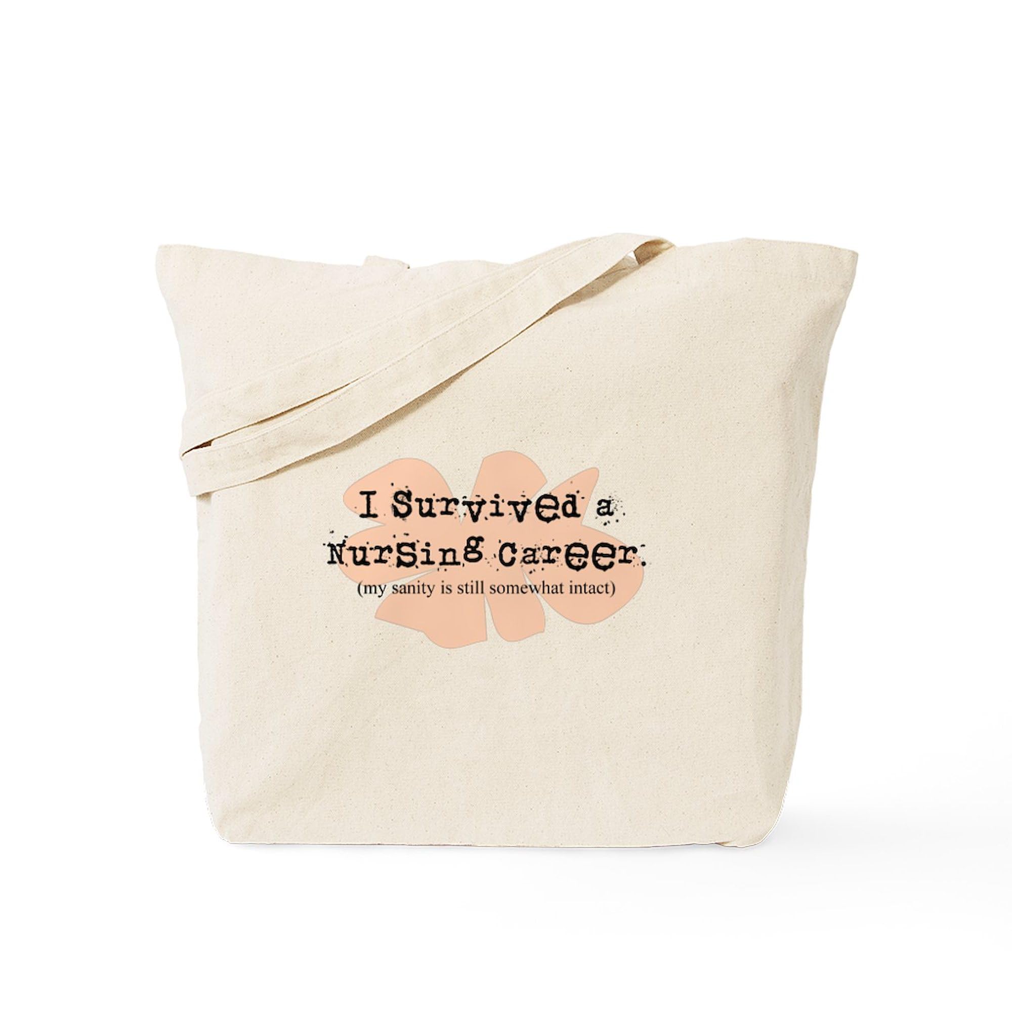 Funny Retired Nurse Tote Bag - Natural Canvas Reusable Shopping Bag for Work, Groceries & Gifts | Durable & Eco-Friendly