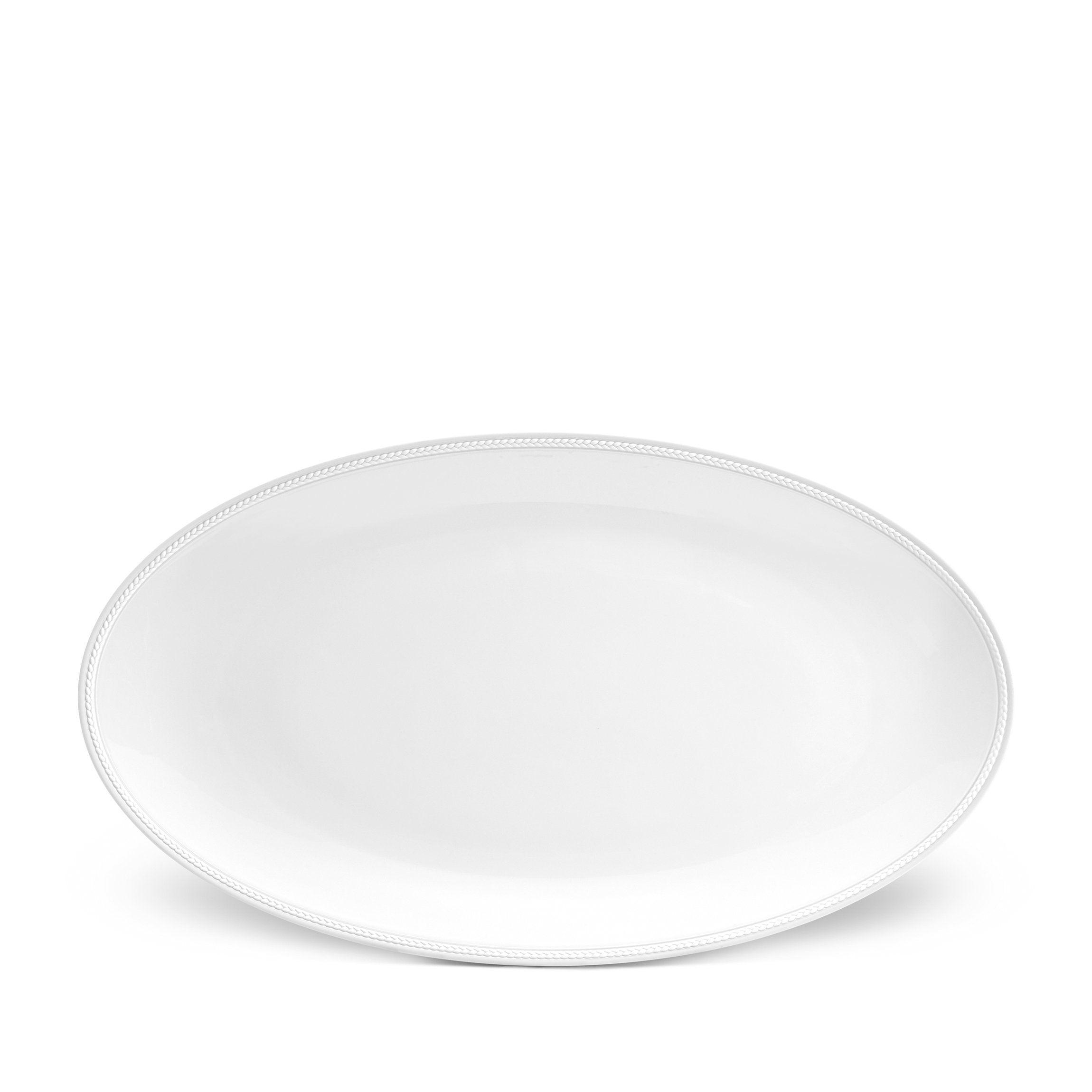 Braided Silk Oval Platter - Large Decorative Serving Tray for Dining, Entertaining & Home Decor