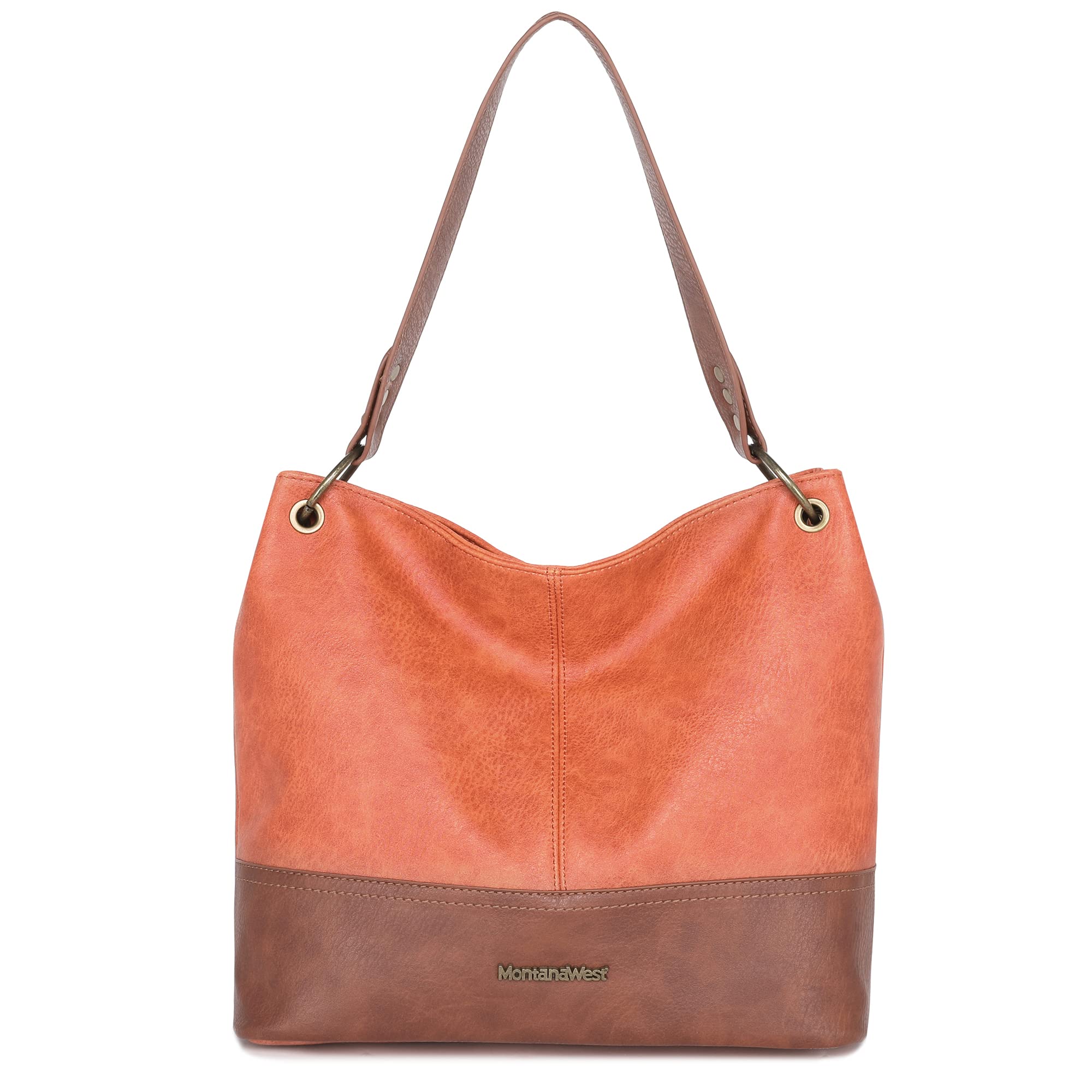 Montana West Women's Vegan Leather Hobo Purse & Handbag - Top Handle Tote Shoulder Satchel with Zipper | Perfect for Work, Travel & Everyday Use