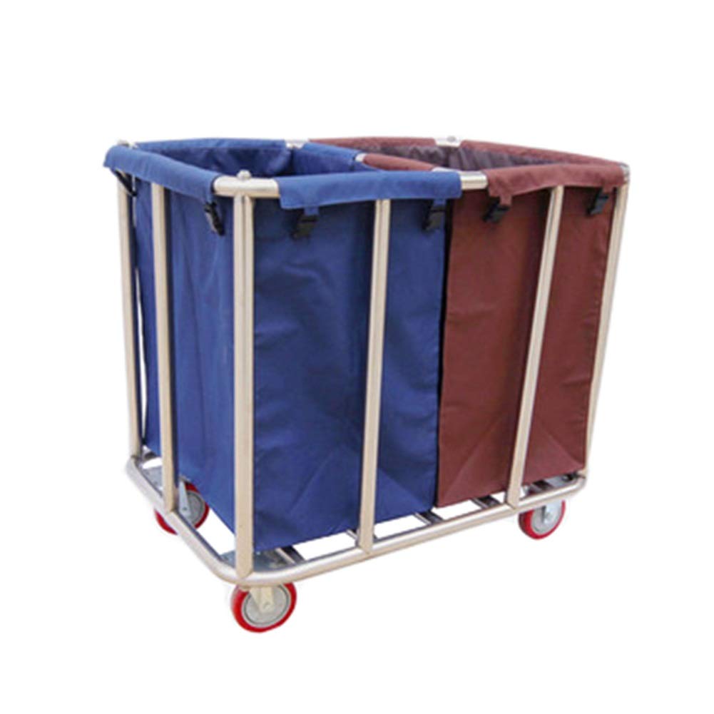 Heavy Duty Rolling Laundry Hamper with Wheels & Removable Bags - Stainless Steel Frame Laundry Sorter Cart - Easy Assembly for Bedroom, Laundry Room & Dorm Organization