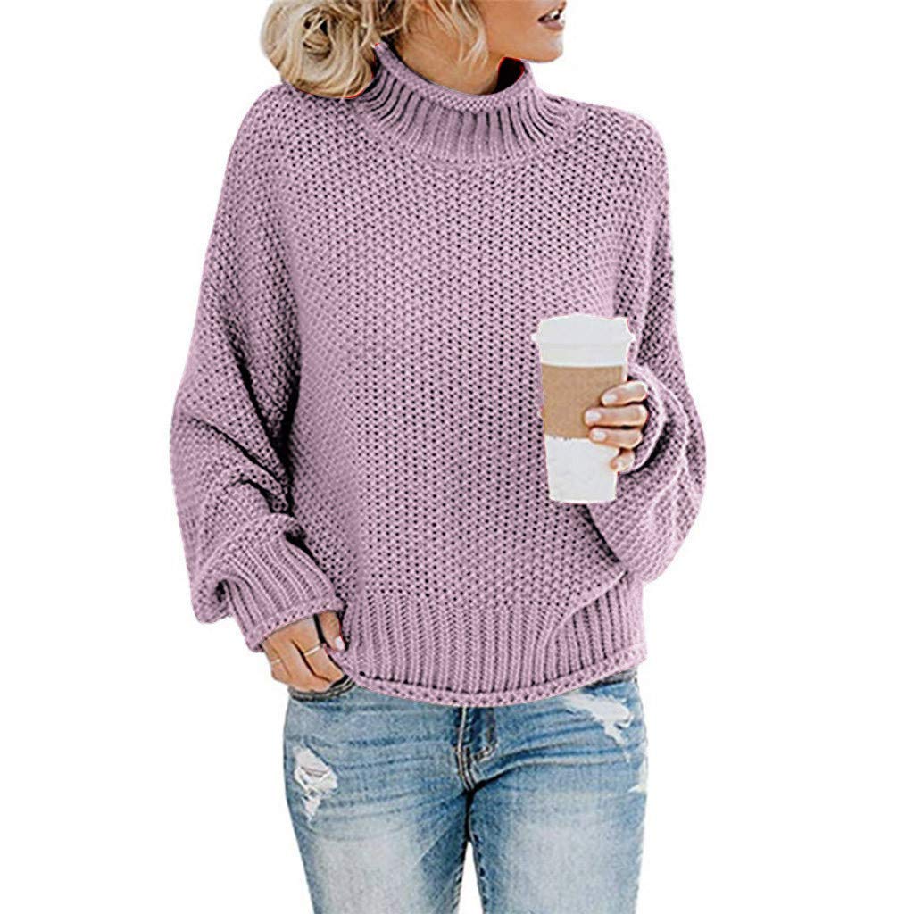 Women's Chunky Knit Sweater - Long Sleeve Casual Pullover Jumper Top | Cozy Winter Wear for Office, Dating & Weekend Outfits