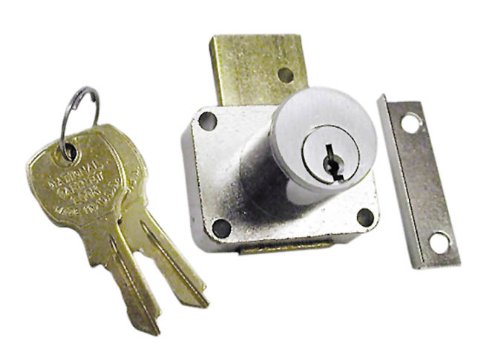 CompX National Pin Tumbler Deadbolt Lock - Dull Chrome Finish C8179-26D (4-Pack) - Secure Your Home Doors & Entryways