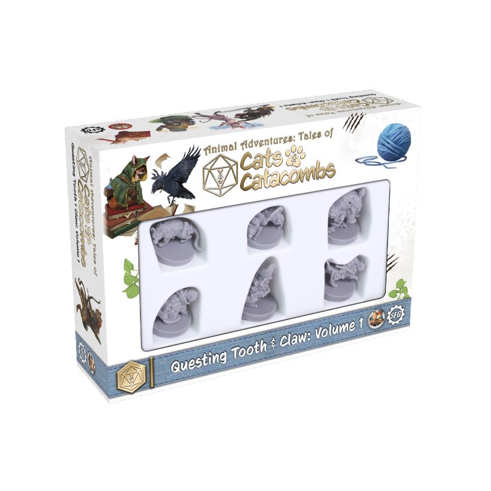 Cats and Catacombs: Questing Tooth and Claw Vol. 1 - Fantasy Adventure Board Game for Adults & Teens - Perfect for Game Nights & RPG Enthusiasts