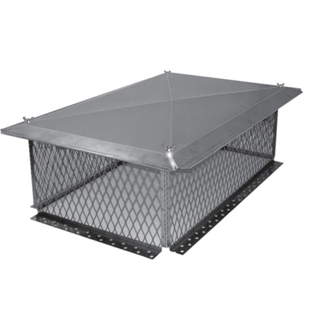 17 X 49 Inch Stainless Steel Multi Flue Knock Down Chimney Cap - 12 Inch Height (CMFKD1749-12) | Durable Weatherproof Cover for Fireplace, Water Heater & Furnace Vents | Outdoor Home Protection