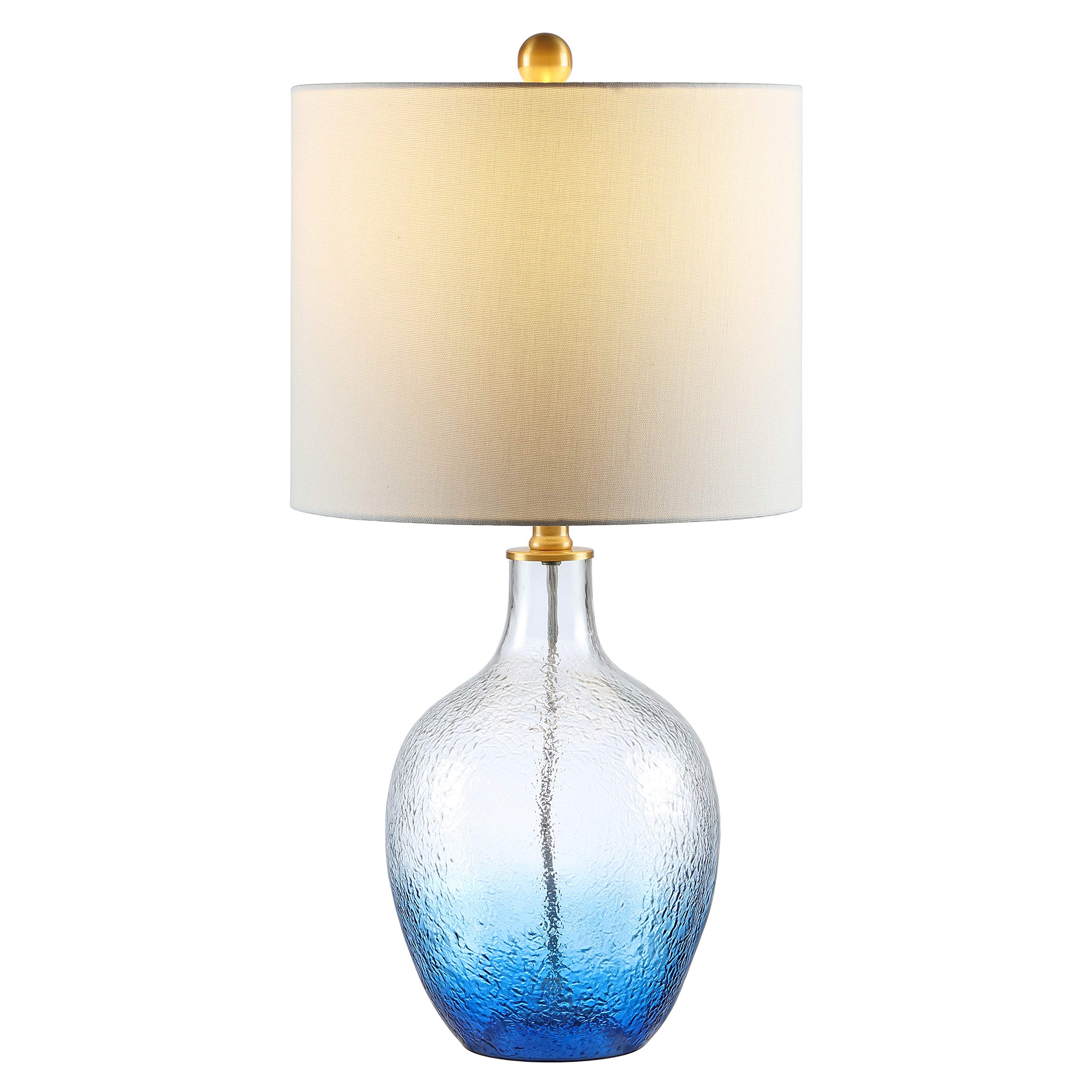SAFAVIEH Merla Coastal Ombre Blue Glass Table Lamp - 24