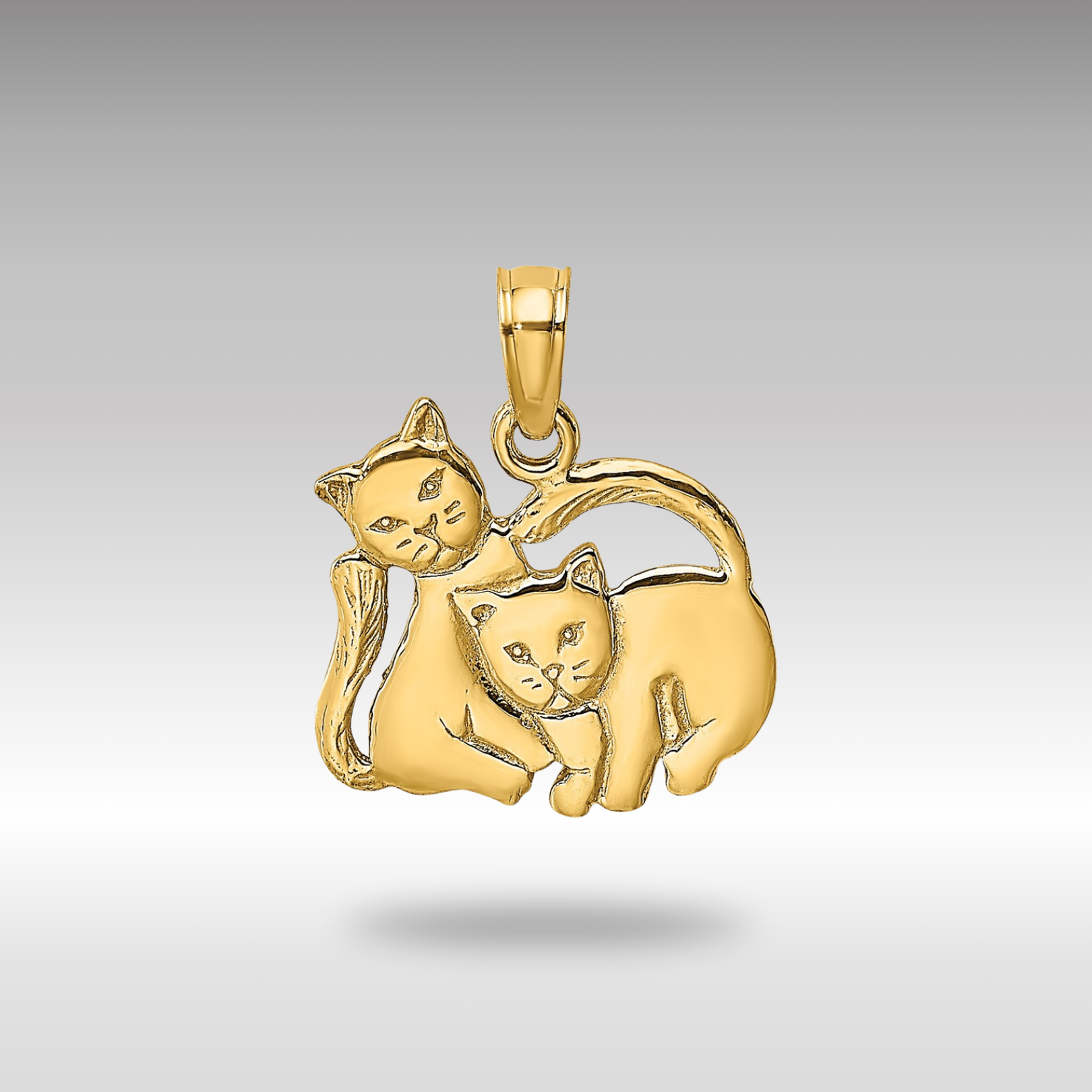 3D Gold Playful Kittens Pendant Necklace - Cute Cat Jewelry for Women - Perfect Gift for Cat Lovers, Birthdays & Anniversaries - Wear to Parties, Dates & Everyday Fashion
