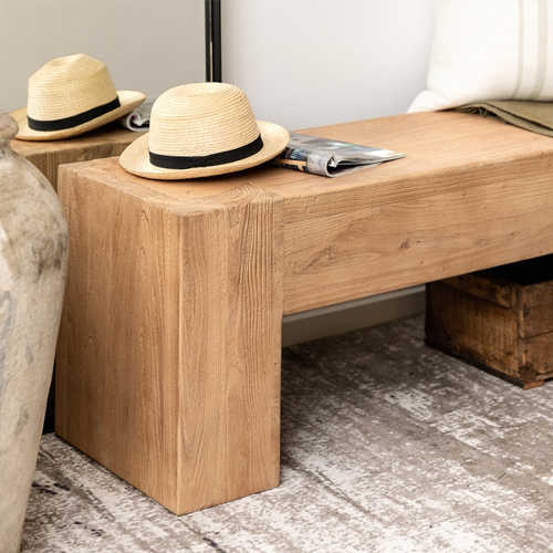 Modern Ryle Bench - Solid Wood Entryway Bench with Storage, Rustic Farmhouse Style for Hallway, Living Room & Bedroom - Perfect for Small Spaces, Shoe Storage & Home Decor
