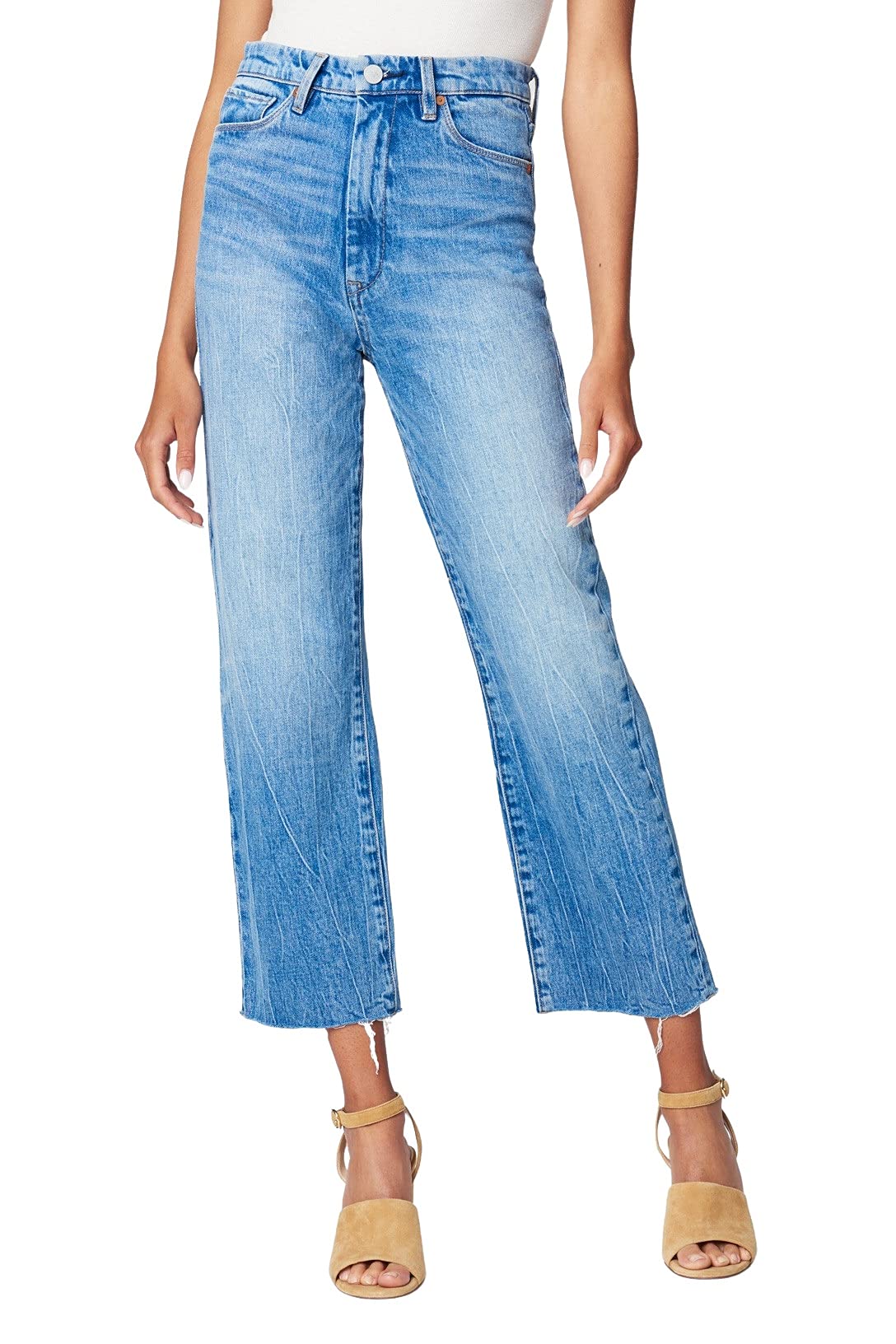 BLANKNYC Women's High Waist Straight Leg Denim Jeans - The Baxter | Luxury Stretch Denim Pants for Casual Wear & Night Out