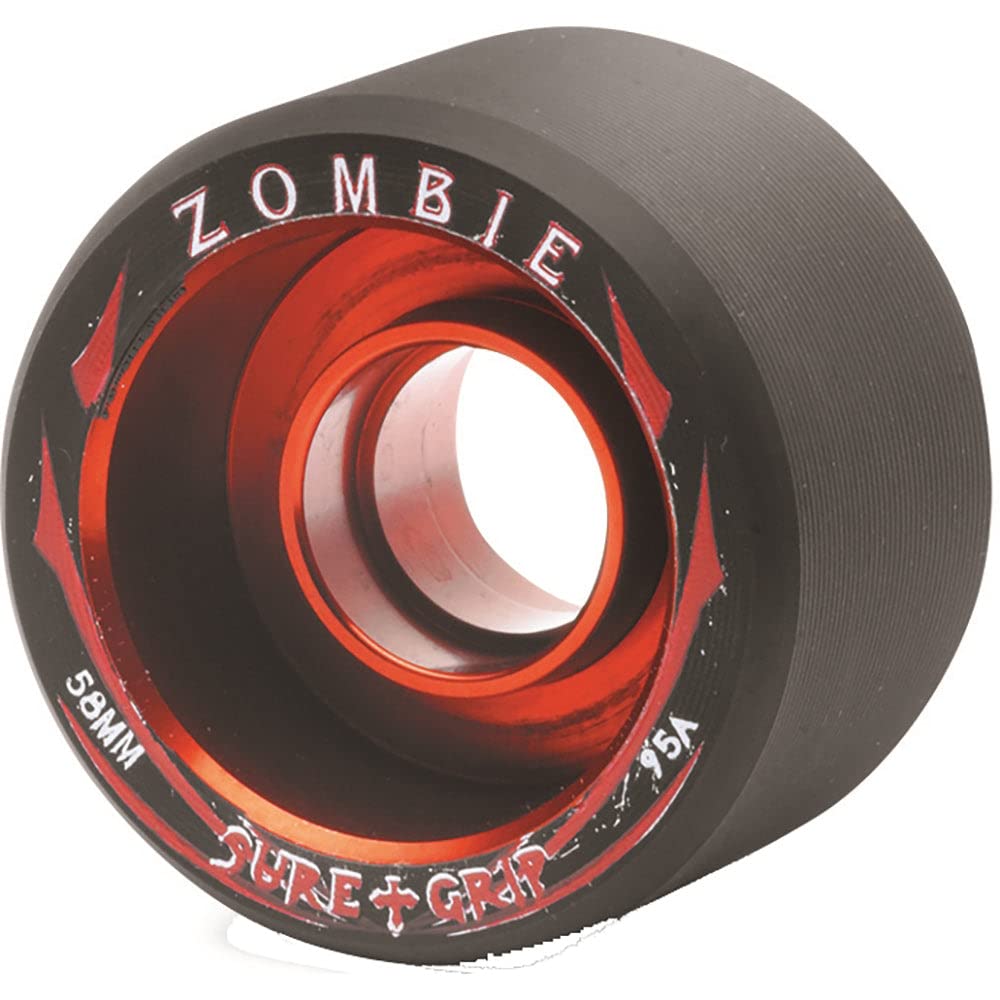 Sure Grip Zombie Roller Skate Wheels - Set of 4 High-Performance Outdoor/Indoor Wheels for Artistic Skating, Roller Derby & Rink Skating