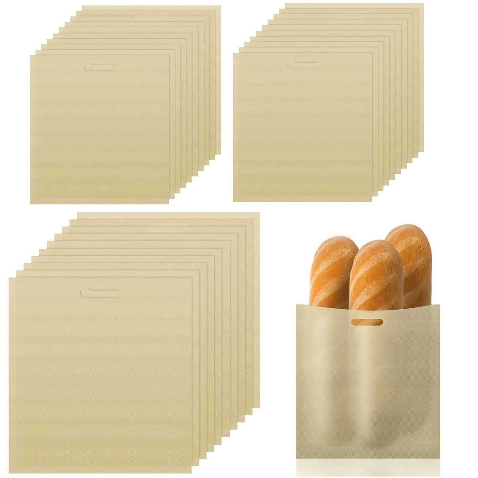 60 Pack Reusable Toaster Bags - Non-Stick Sandwich Bags for Toaster, Microwave & Grill - Washable & Durable (100+ Uses) - Perfect for Panini, Snacks & Quick Meals at Home or Office