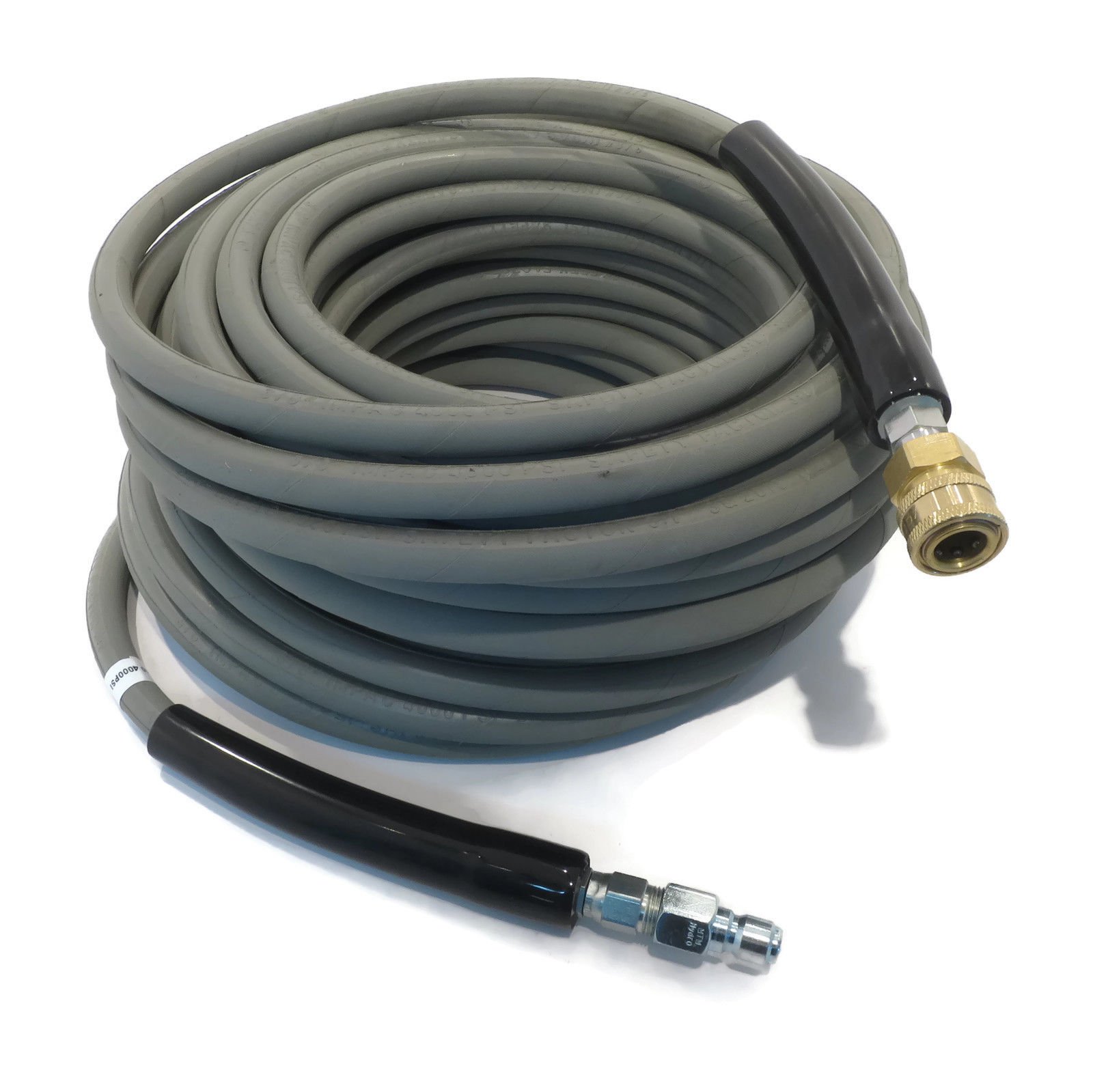 4000 PSI Non-Marking 100' Pressure Washer Hose with Couplers - Heavy Duty for Power Washer Pumps | Ideal for Car Washing, Driveway Cleaning & Home Exterior Maintenance