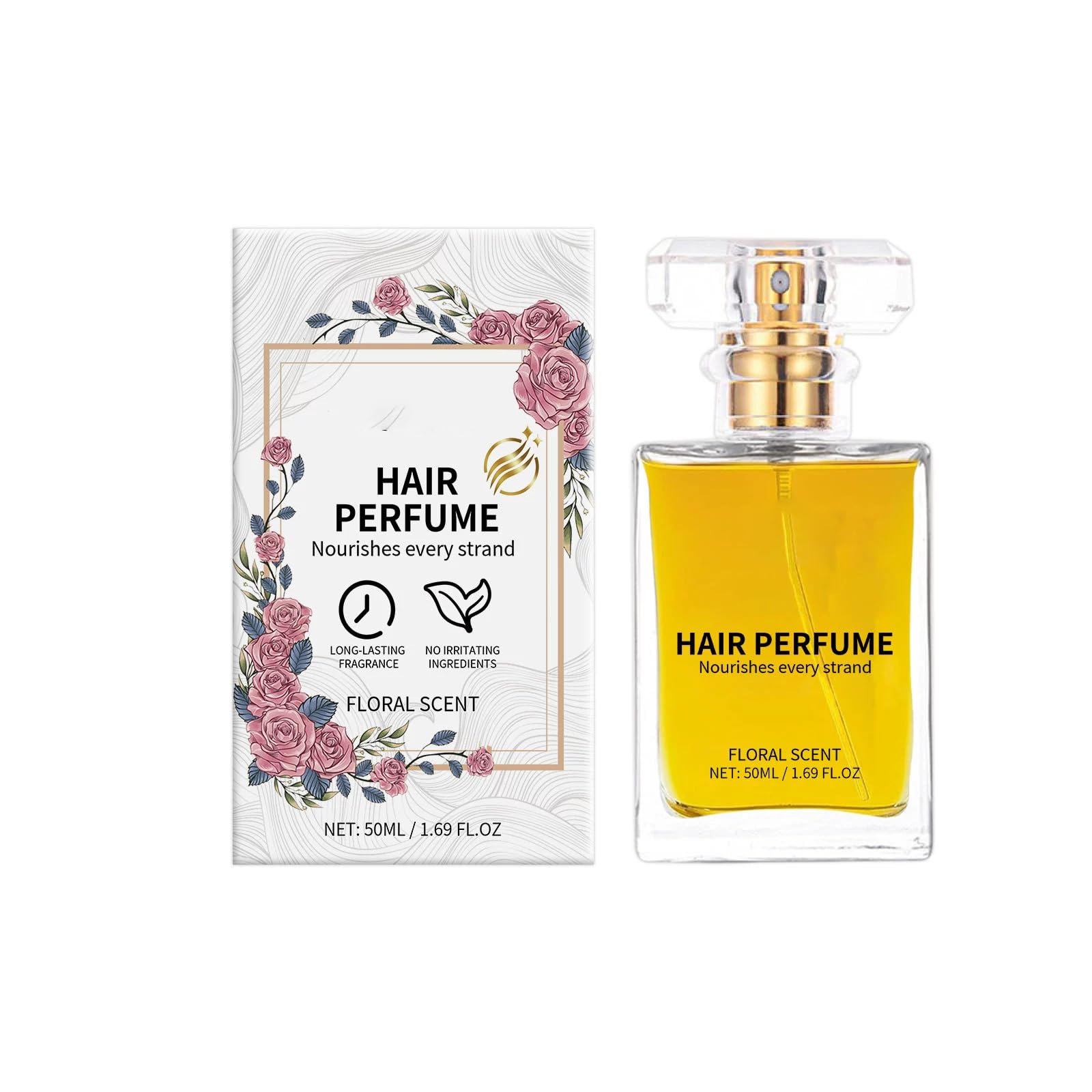 Natural Hair Perfume Oil for Women - Floral Scented Essential Oil for Dry Damaged Hair | Long Lasting Fragrance with Nourishing & Hydrating Benefits | Perfect for Daily Use, Special Occasions & Hair Care Routine