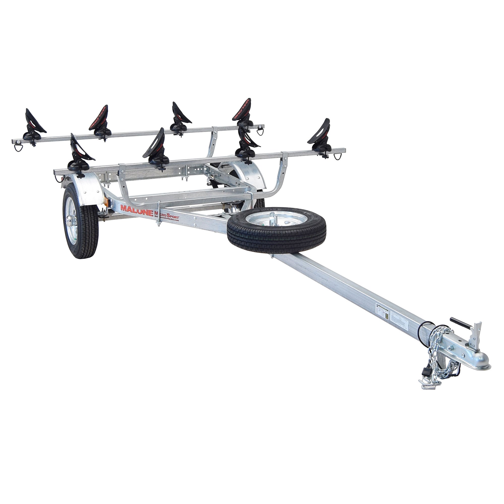 Malone MicroSport 2 Boat Saddle Up Pro Kayak Trailer Package - Heavy Duty Kayak & Canoe Carrier for Secure Transport - Perfect for Road Trips, Camping & Water Sports Adventures