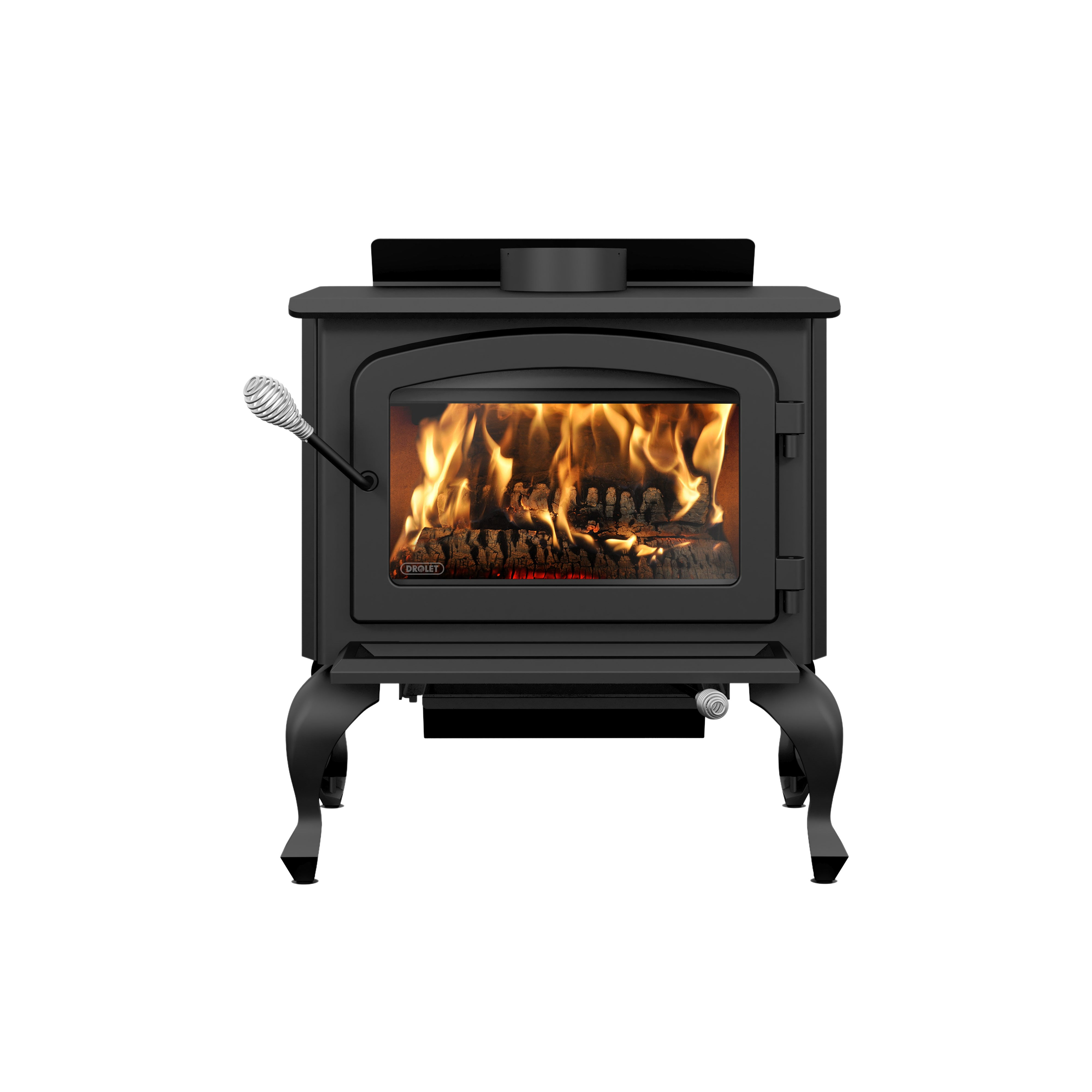 Drolet Columbia II EPA Certified 1,800 Sq. Ft. Wood Burning Stove - Efficient Heating for Cabins, Homes & Outdoor Spaces