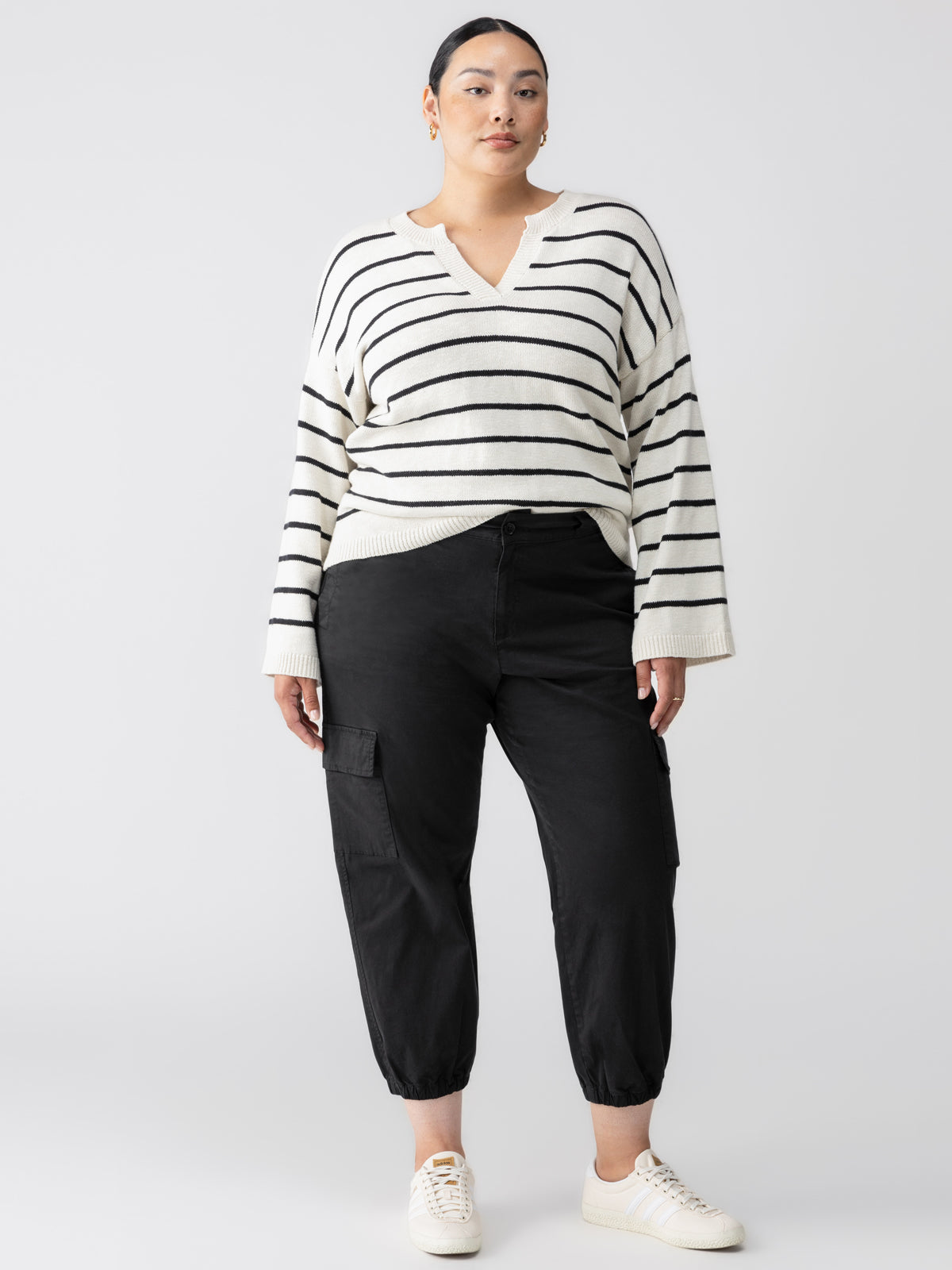 Take Over Jogger Mid Rise Pant - Black (Extended Sizes) | Comfortable Lounge & Workout Pants for Women | Perfect for Yoga, Running & Casual Wear