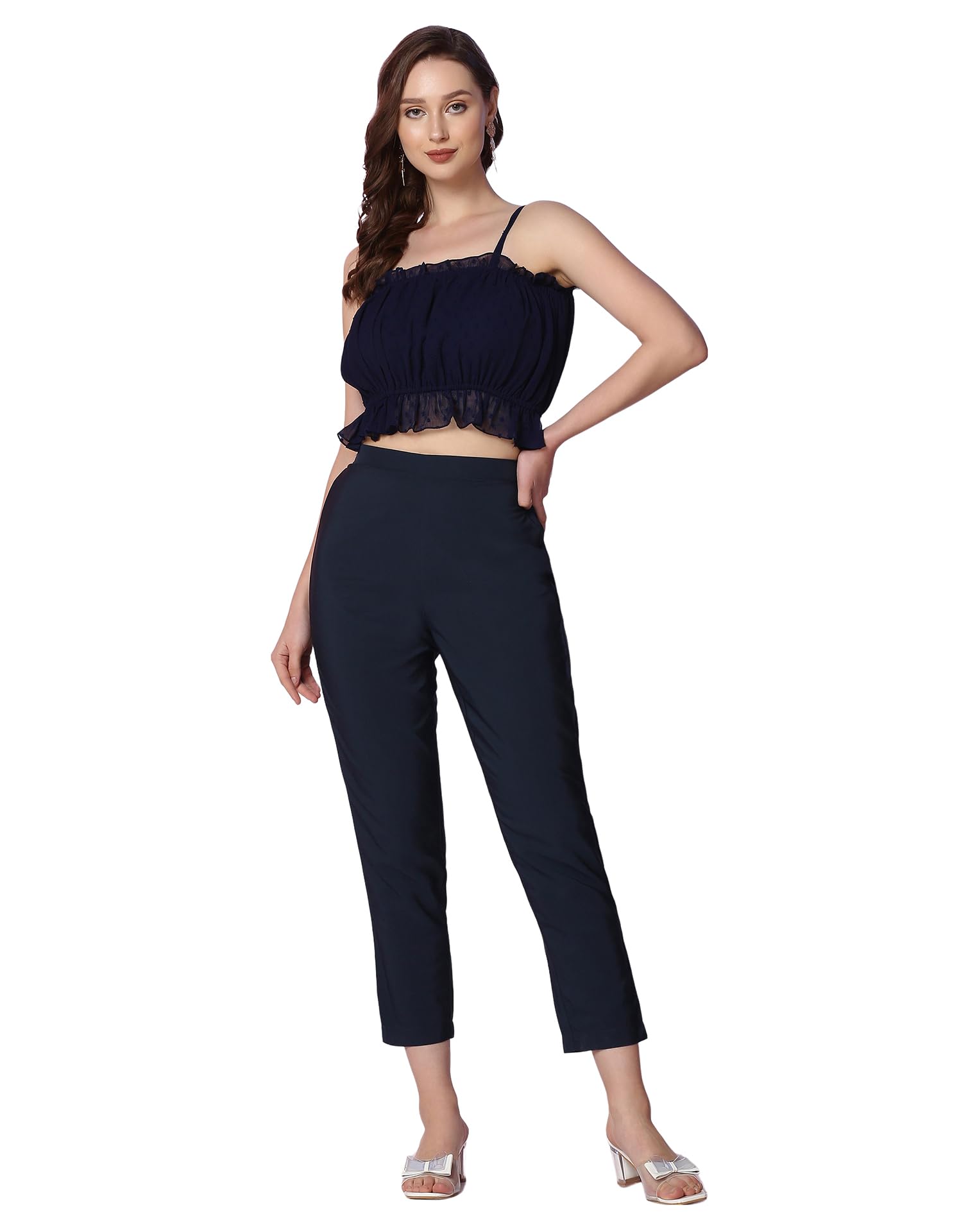 SIRIL Women's 2-Piece Outfit Set | Stylish Matching Top and Pants for Women | Casual & Party Wear | Perfect for Date Night, Office & Weekend Outings