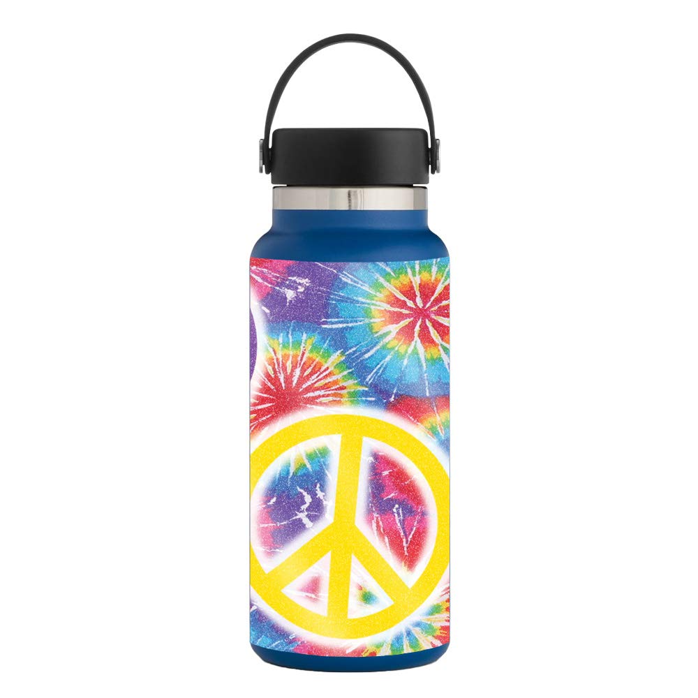 MightySkins Glossy Glitter Protective Skin for Hydro Flask 32 oz Wide Mouth Water Bottle - Peaceful Explosion Design | Durable High-Gloss Finish | Easy to Apply & Remove | Made in USA | Perfect for Gym, Hiking, Travel & Everyday Use