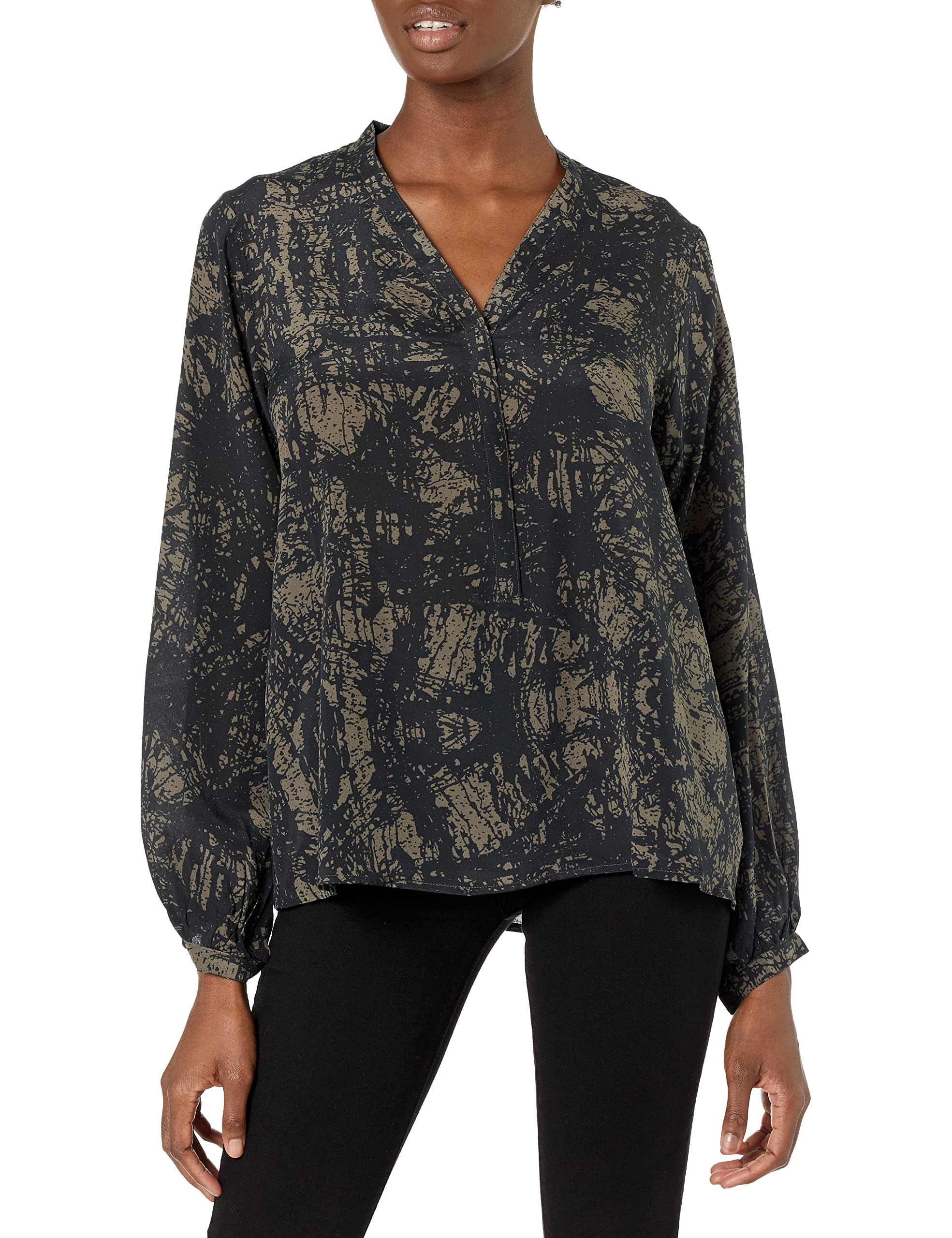 Johnny Was Women's Long Sleeve Boho Blouse - Pete & Greta Floral Print Top for Casual Wear & Layering