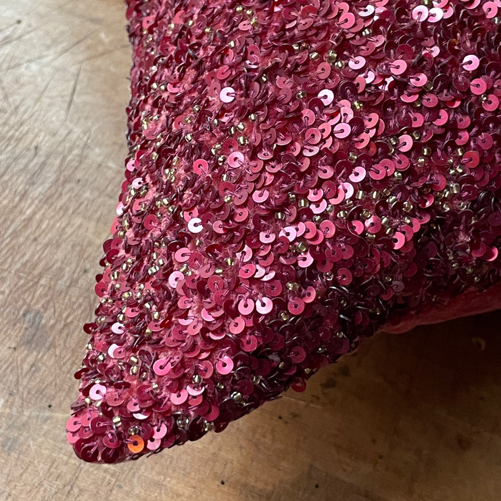 Addyson Silk Velvet Cushion in Watermelon Red - Luxury Sofa Pillow for Living Room, Bedroom Decor - Perfect for Home Styling & Comfort