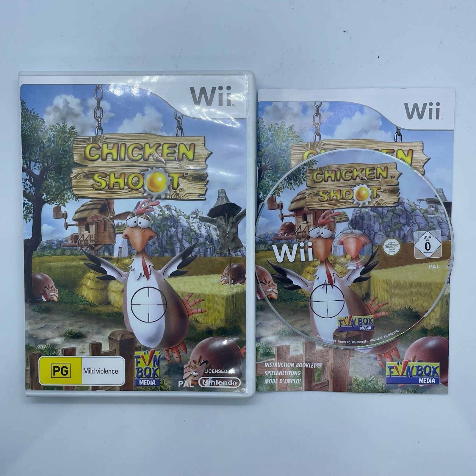 Chicken Shoot - Nintendo Wii Game with Manual (PAL Version) - Fun Family Shooting Game for Kids & Adults - Perfect for Parties & Game Nights