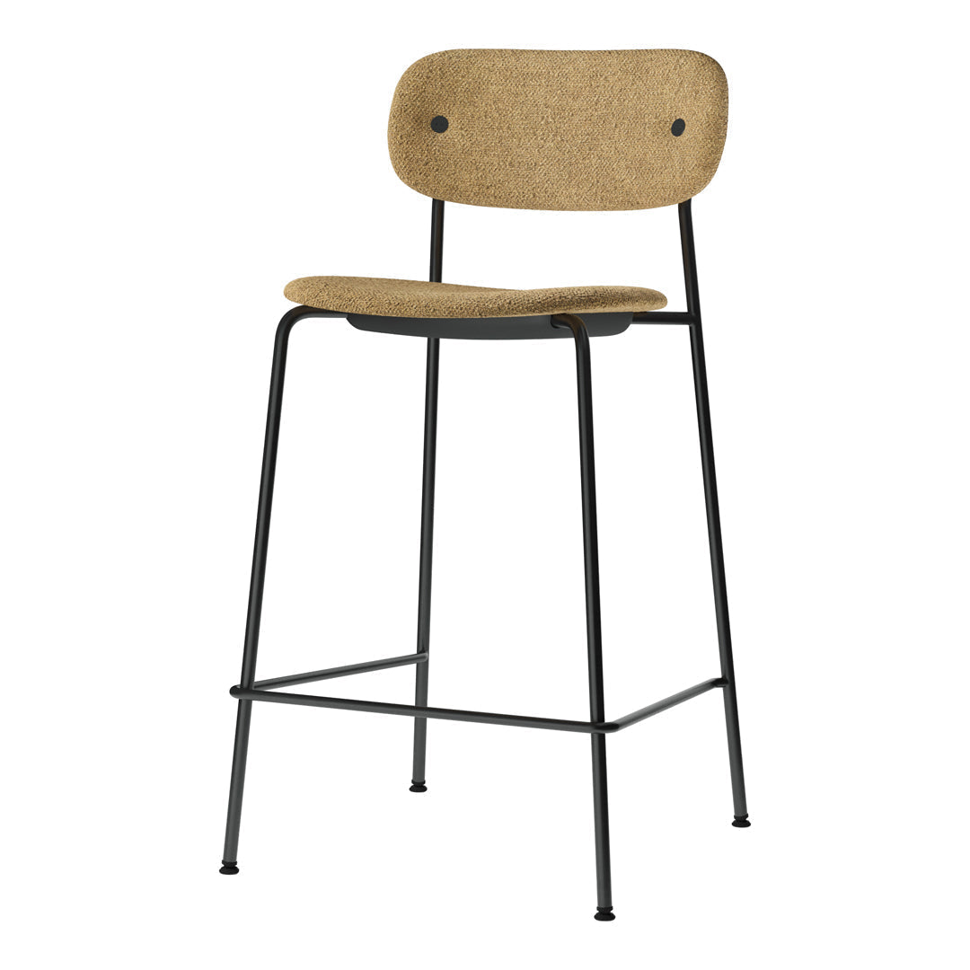 Modern Counter Stool with Full Upholstery - Comfortable Bar Height Seat for Kitchen Island, Breakfast Nook & Home Bar (Set of 2)