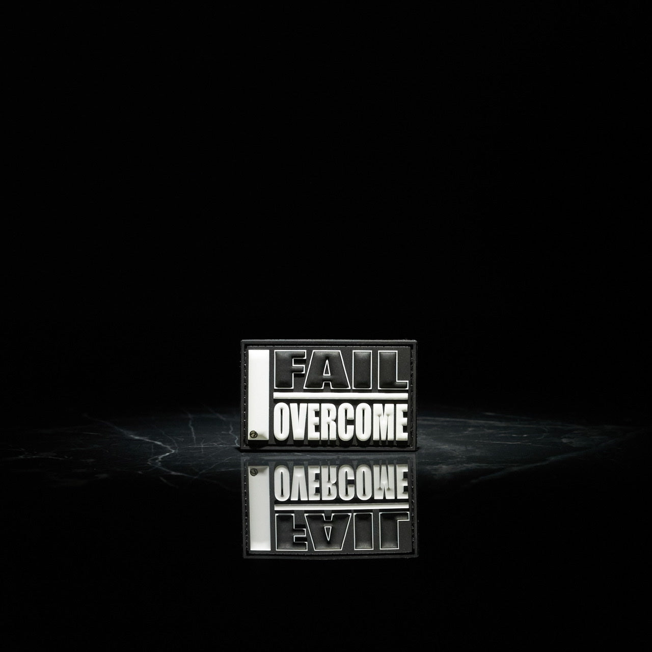 I FAIL I OVERCOME Motivational Velcro Patch - Inspirational Iron-On Patch for Jackets, Hats & Backpacks - Perfect for Work, School & Outdoor Activities