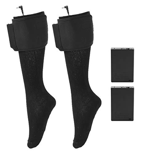 Rechargeable Electric Heated Socks - Battery Powered Thermal Winter Socks for Men & Women - Warm Cotton Foot Warmers for Camping, Skiing, Hunting & Outdoor Activities