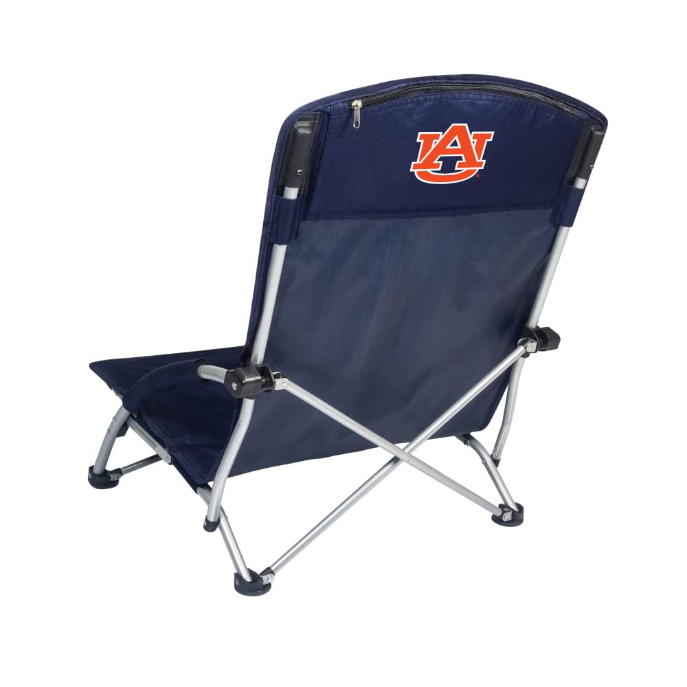 PICNIC TIME NCAA Tranquility Beach Chair with Carry Bag - Portable Low Profile Beach Chair for Adults - Lightweight Folding Lawn Chair for Beach, Pool, Camping, Backyard & Outdoor Relaxation