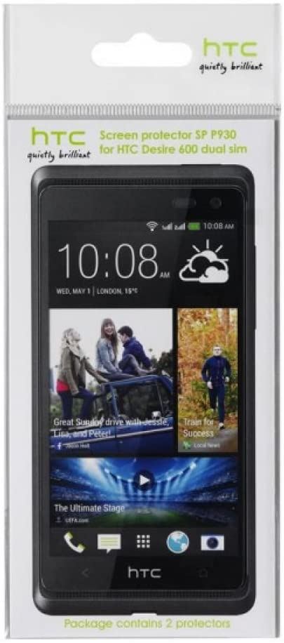 HTC Desire 600 Dual Sim Screen Protector (2-Pack) - HD Clear Anti-Scratch Film for Daily Protection & Gaming