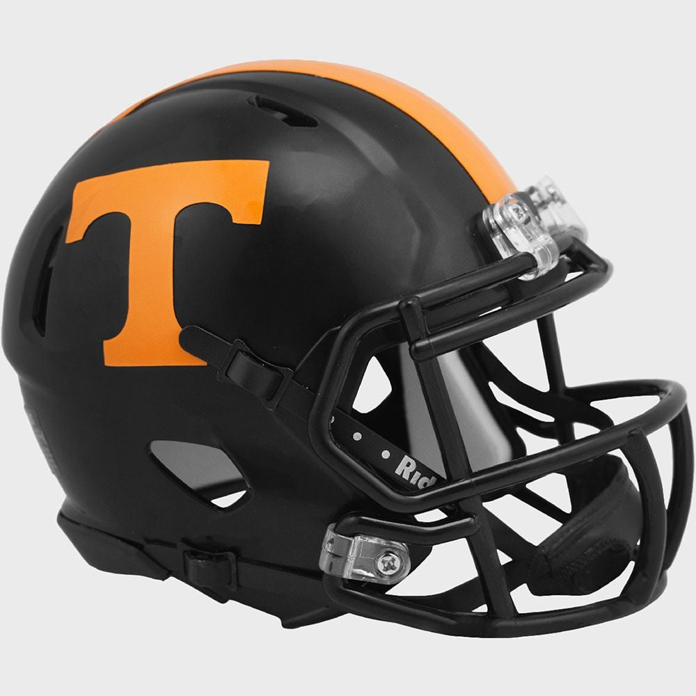 Tennessee Volunteers NCAA Mini Speed Football Helmet - Dark Mode Black - Perfect for Collectors, Game Day Decor & Sports Memorabilia Displays