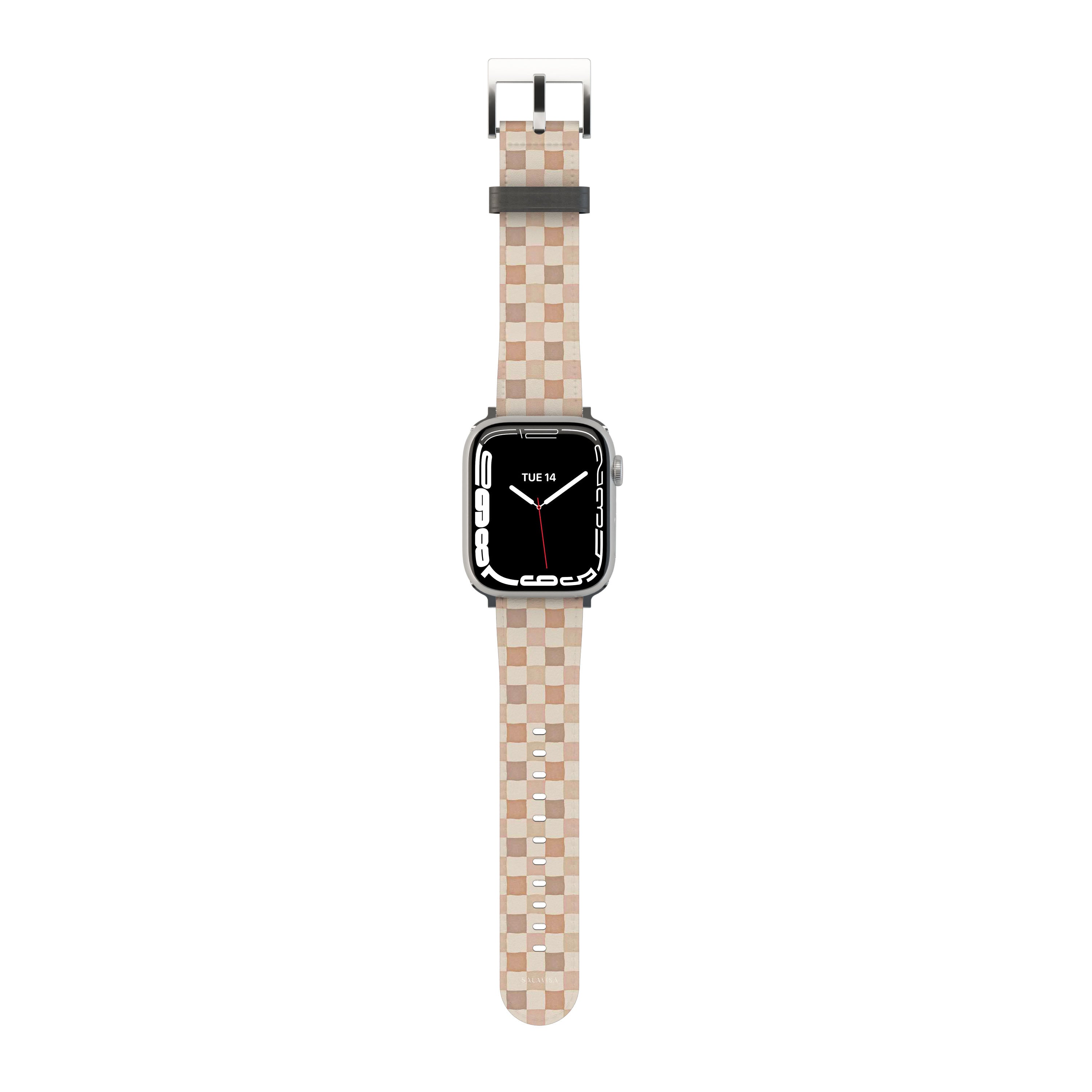 Luxury Leather Apple Watch Band - Premium Replacement Strap for Apple Watch Series 9/8/7/6/SE - Elegant & Comfortable Design for Men & Women - Perfect for Work, Gym & Everyday Wear