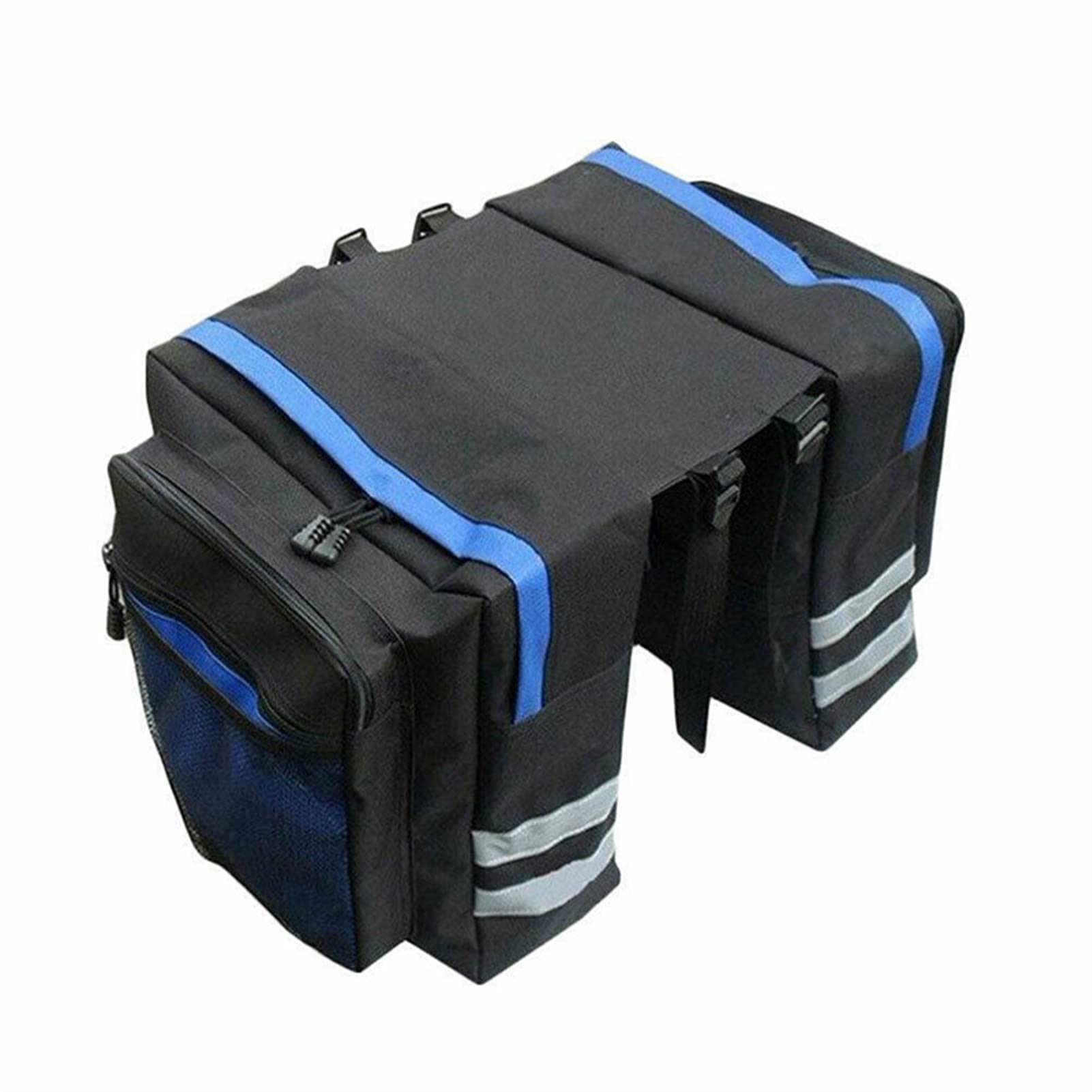 **35L Bike Handlebar Bag & Rear Rack - 2-in-1 Large Capacity Cycling Pannier for Mountain & Road Bicycles - Waterproof & Humanized Design (Blue) - Perfect for Commuting, Touring & Outdoor Adventures**