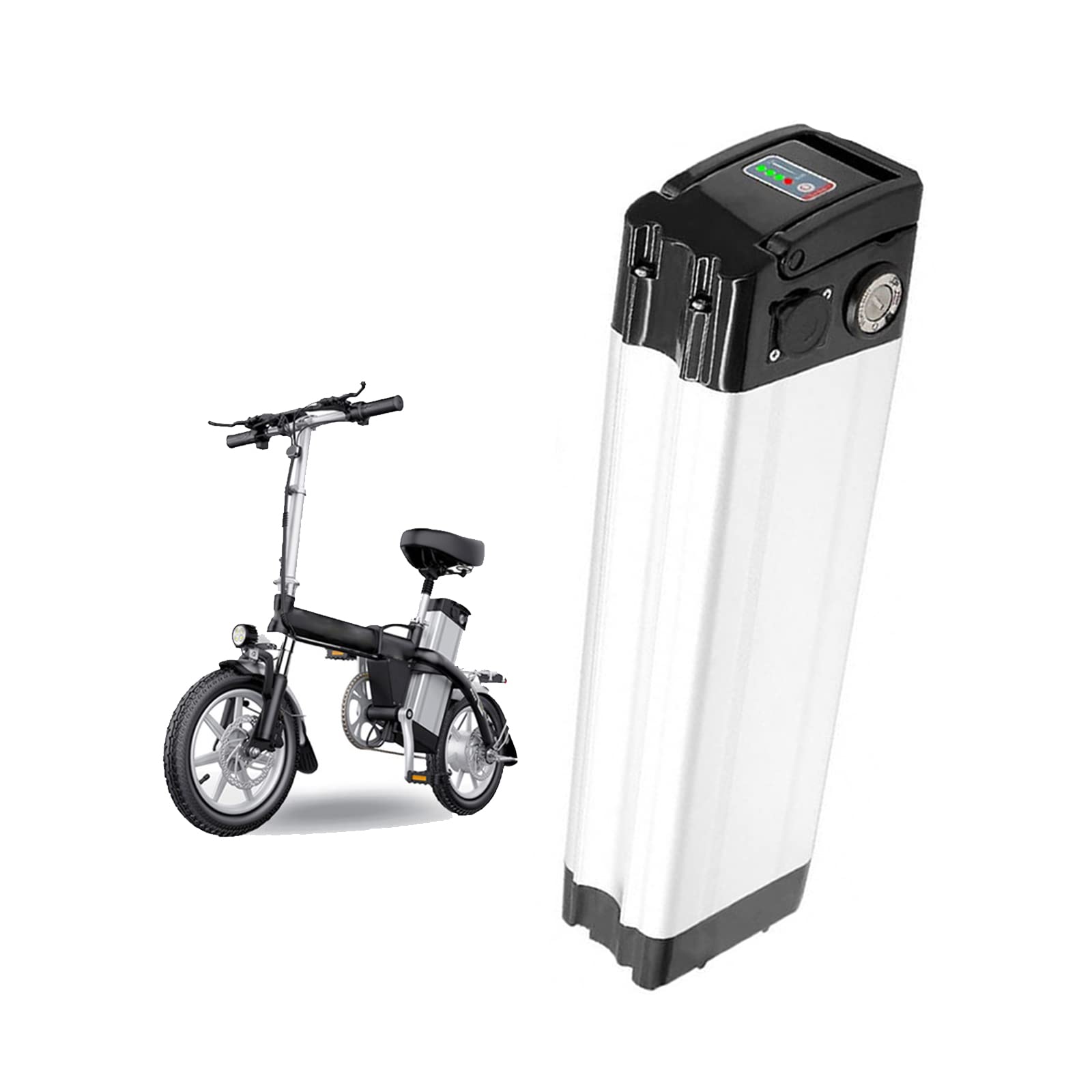 36V 48V Ebike Lithium-ion Battery Pack with Charger - Compatible with 250W-1000W Motors - Rechargeable Pedelec Battery for Folding Electric Bikes - Perfect for Commuting, Mountain Biking & Urban Travel
