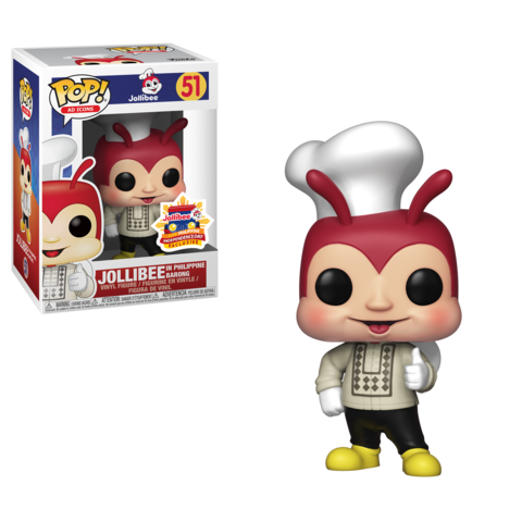 Jollibee Ad Icons Pop! Vinyl Figure in Philippine Barong - Funko Pop Collectible for Fans, Fast Food Lovers & Pop Culture Enthusiasts - Perfect for Display, Gifts & Philippine-Themed Decor