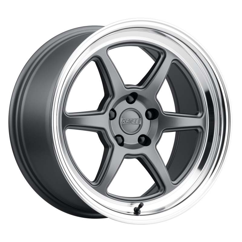 Kansei K14G Roku 18x9.5 Inch 5x100 Bolt Pattern 38mm Offset 66.56mm Bore Grey & Machined Lip Wheel - Perfect for JDM Imports, Tuner Cars & Performance Upgrades