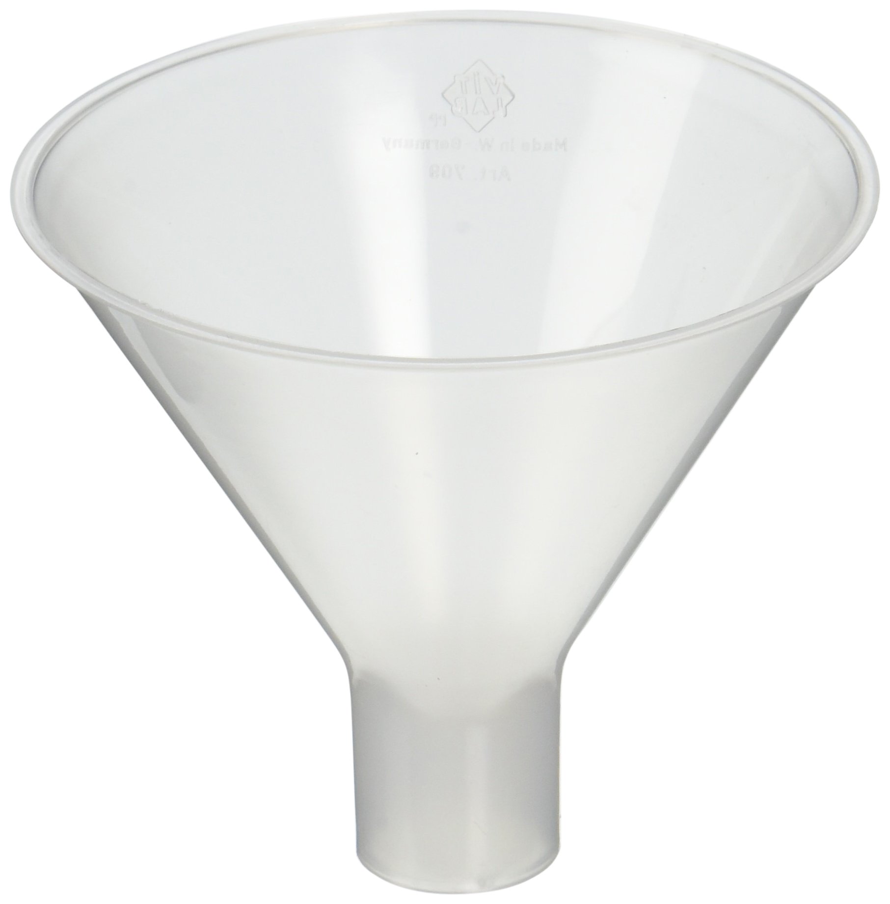 342555-0100 Polypropylene Powder Funnel - 100mm Top Diameter (Pack of 30) - Ideal for Lab, Pharmacy & Industrial Chemical Transfer
