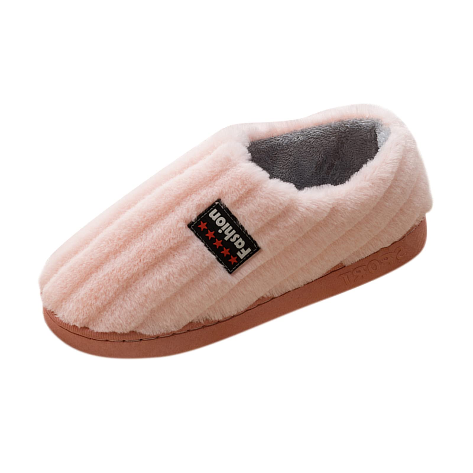 Women's Fluffy Fuzzy Slippers for Indoor & Outdoor - Soft Comfort House Shoes with Non-Slip Rubber Soles, Closed Toe Design - Perfect for Lounging at Home, Quick Errands, and Cozy Winter Wear
