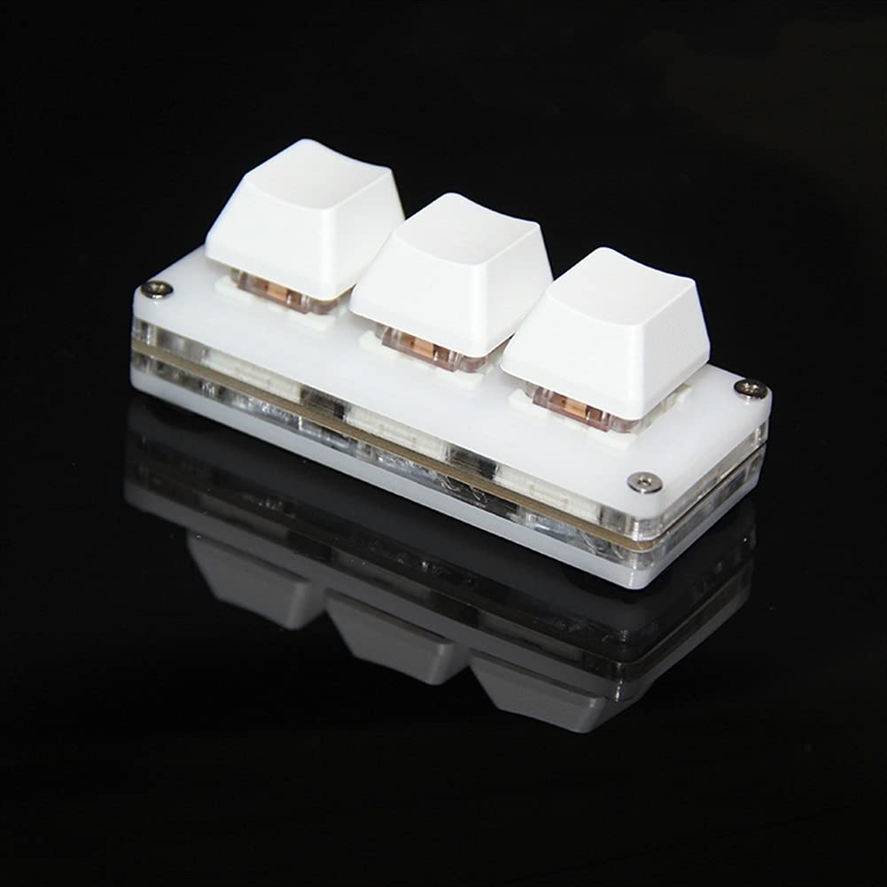 3-Key Hot-Swap Mechanical Keyboard - RGB Gaming Keypad with Customizable Macros for OSU & Drawing (Blue Switch)