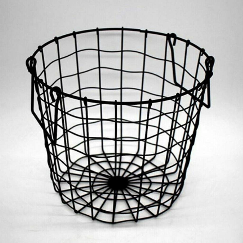 Metal Iron Storage Basket - Laundry Hamper & Home Organizer for Bathroom & Bedroom